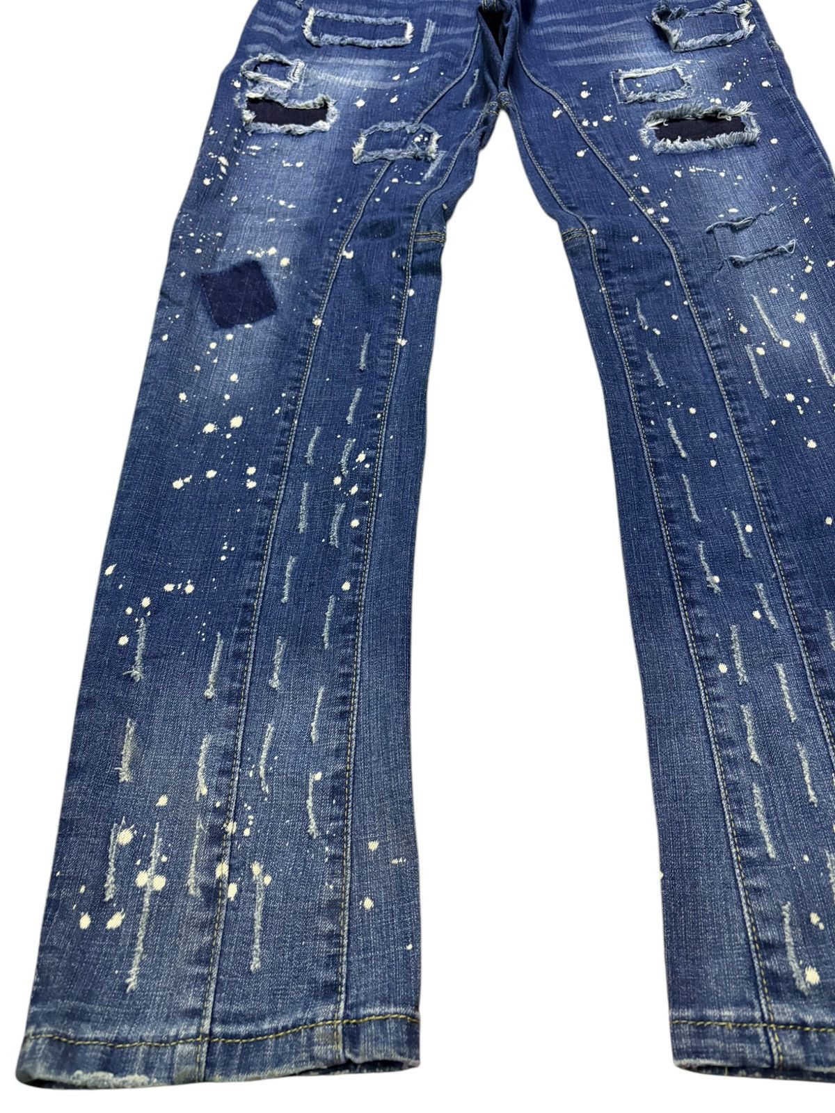 Japanese Brand Vintage Japanese Brand Patches Faded Acid Wash Slim Jeans Size US 33 - 6 Thumbnail