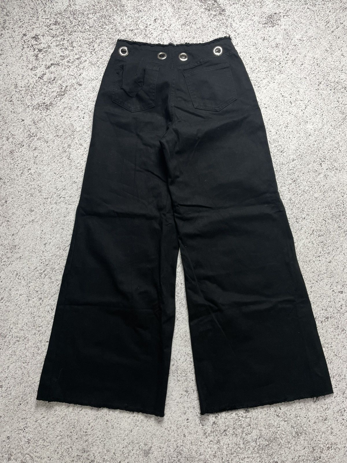 If Six Was Nine 2000s Barak - Super Flared Black Denim Jeans Pants Size US 27 - 3 Thumbnail