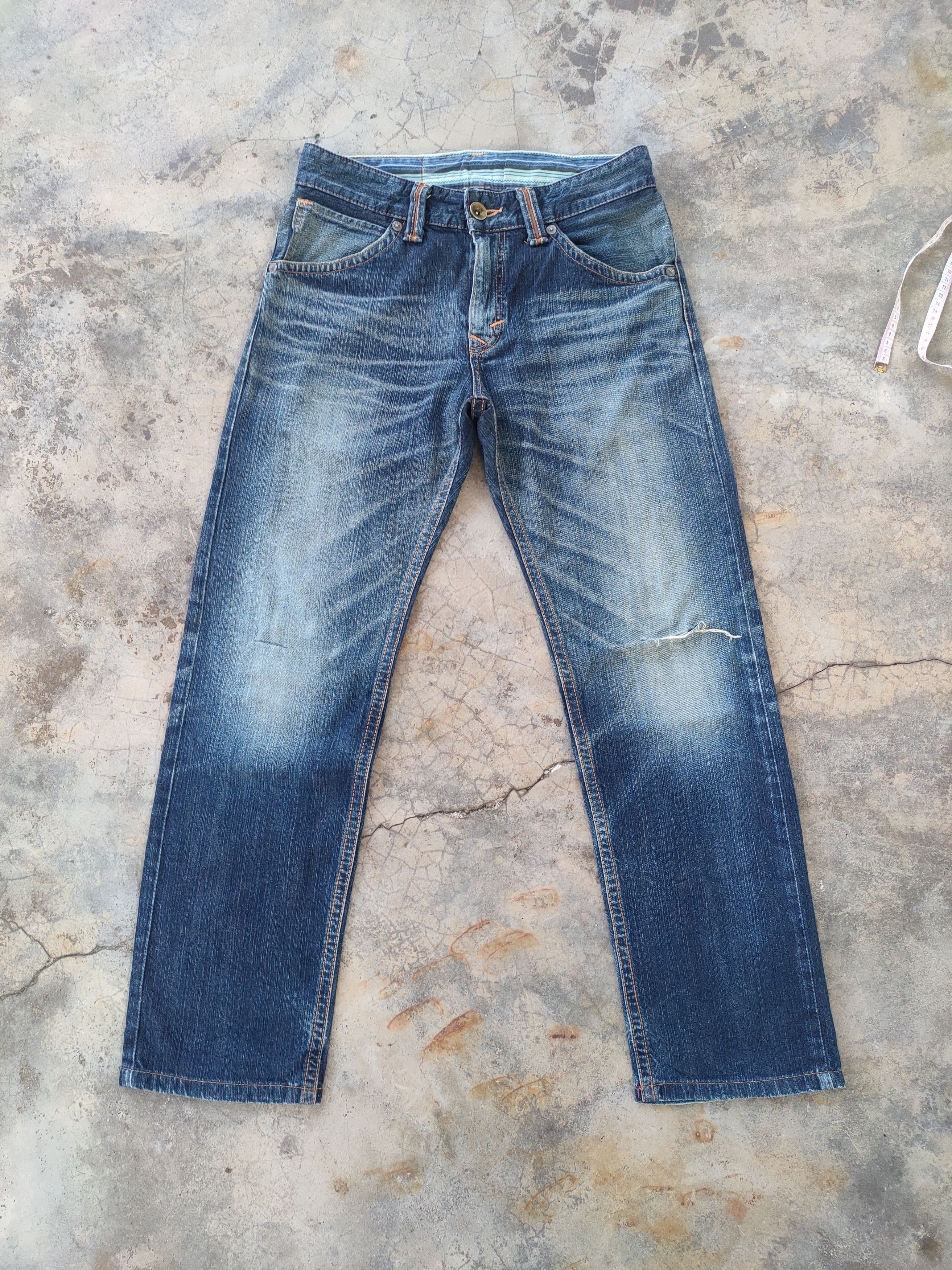 Edwin W32 VINTAGE EDWIN FADED RIPPED JEANS DENIM PANTS Size US 32 / EU 48 - 2 Thumbnail