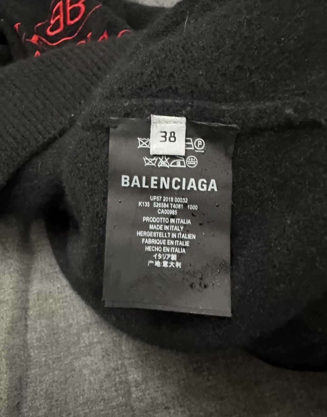Balenciaga solid embroidered turtleneck sweater 2412-