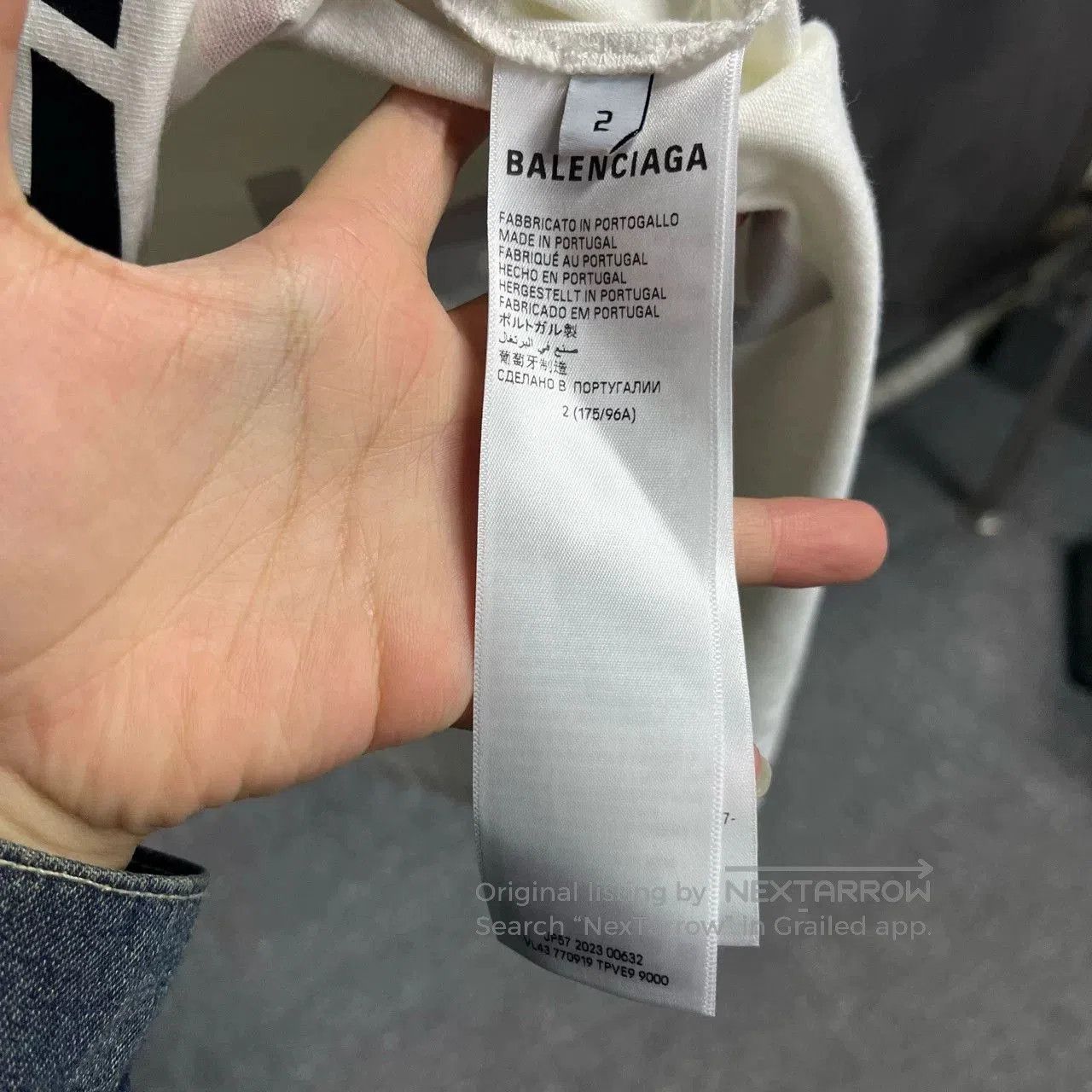 Balenciaga Balenciaga White Logo Print T. Size US XL / EU 56 / 4 - 3 Thumbnail