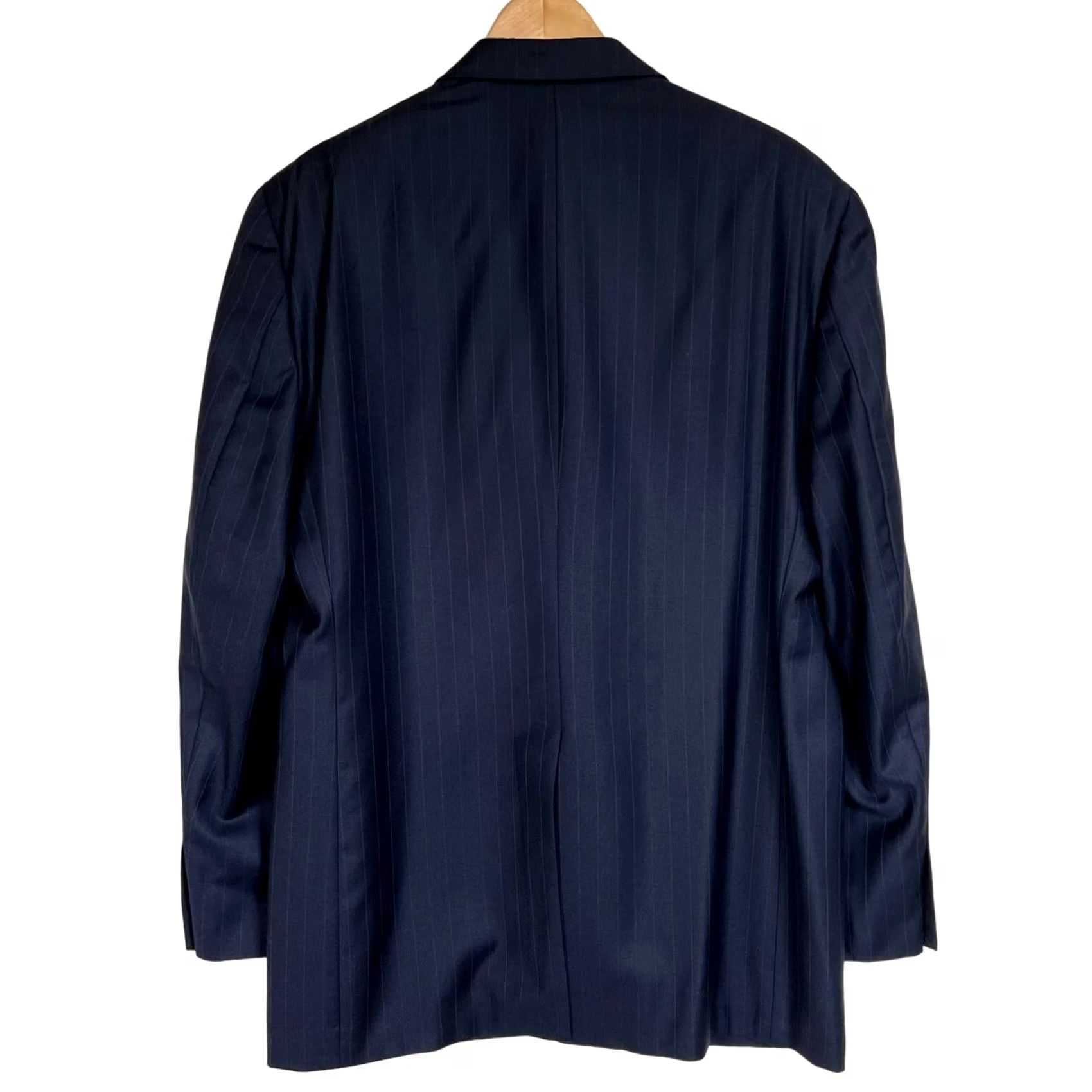 Ralph Lauren LAUREN Men’s Blazer 42R Navy Pinstripe Wool Cashmere Suit Jacket - 2-Button - Notch Lapel - Wool Lining - Blue - Regular Men Size 42R - 4 Thumbnail