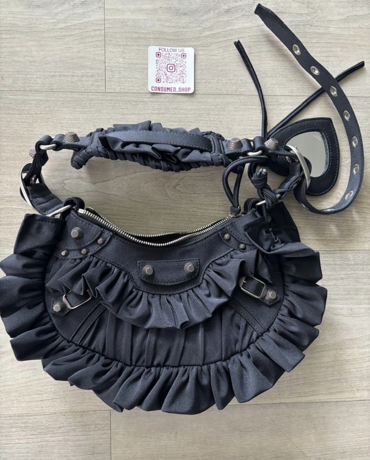 Balenciaga Balenciaga Cagole XS Ruffle Shoulder Bag Size ONE SIZE - 6 Thumbnail