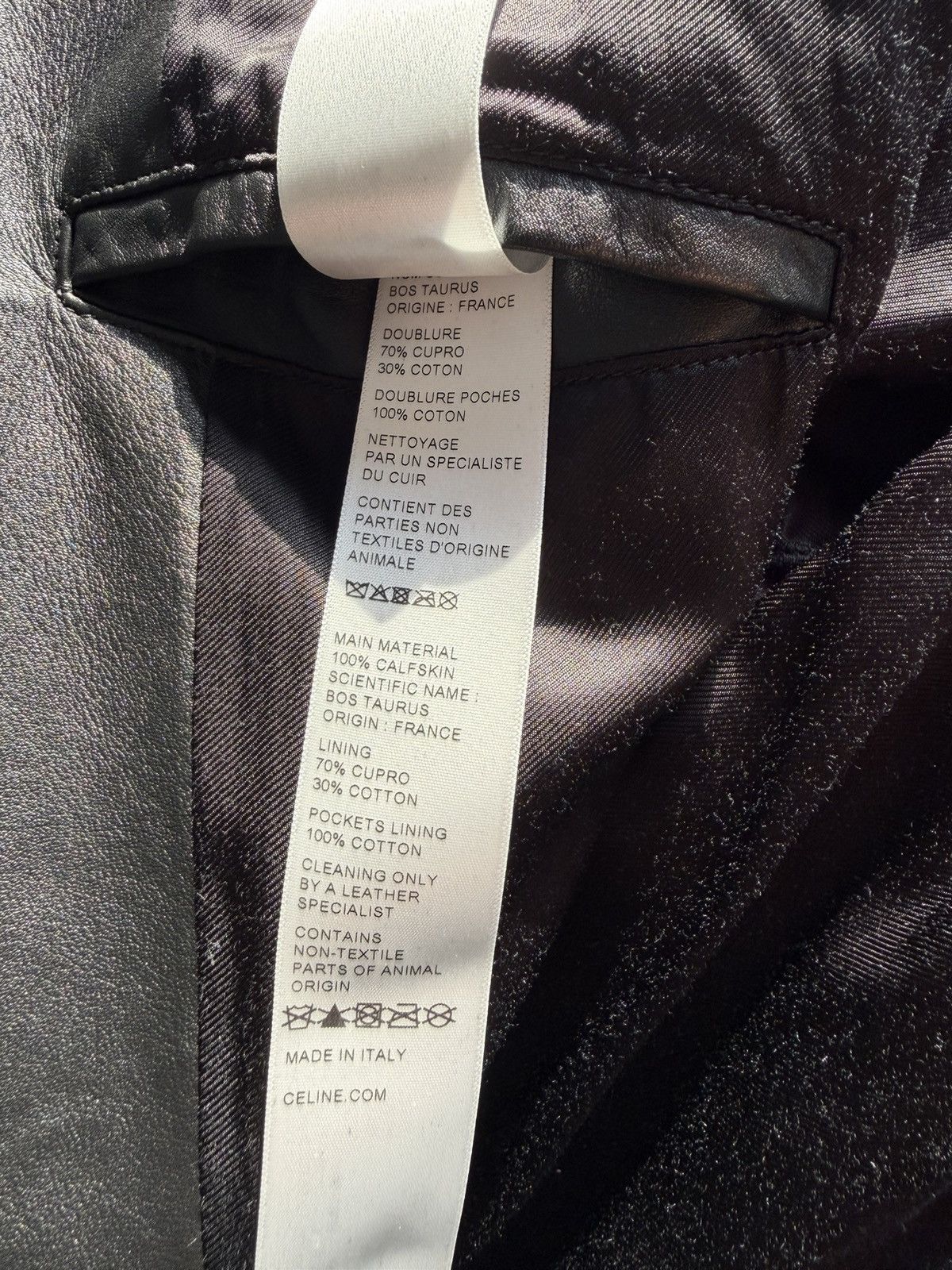 Celine Celine Leather Biker Jacket Size US M / EU 48-50 / 2 - 8 Thumbnail