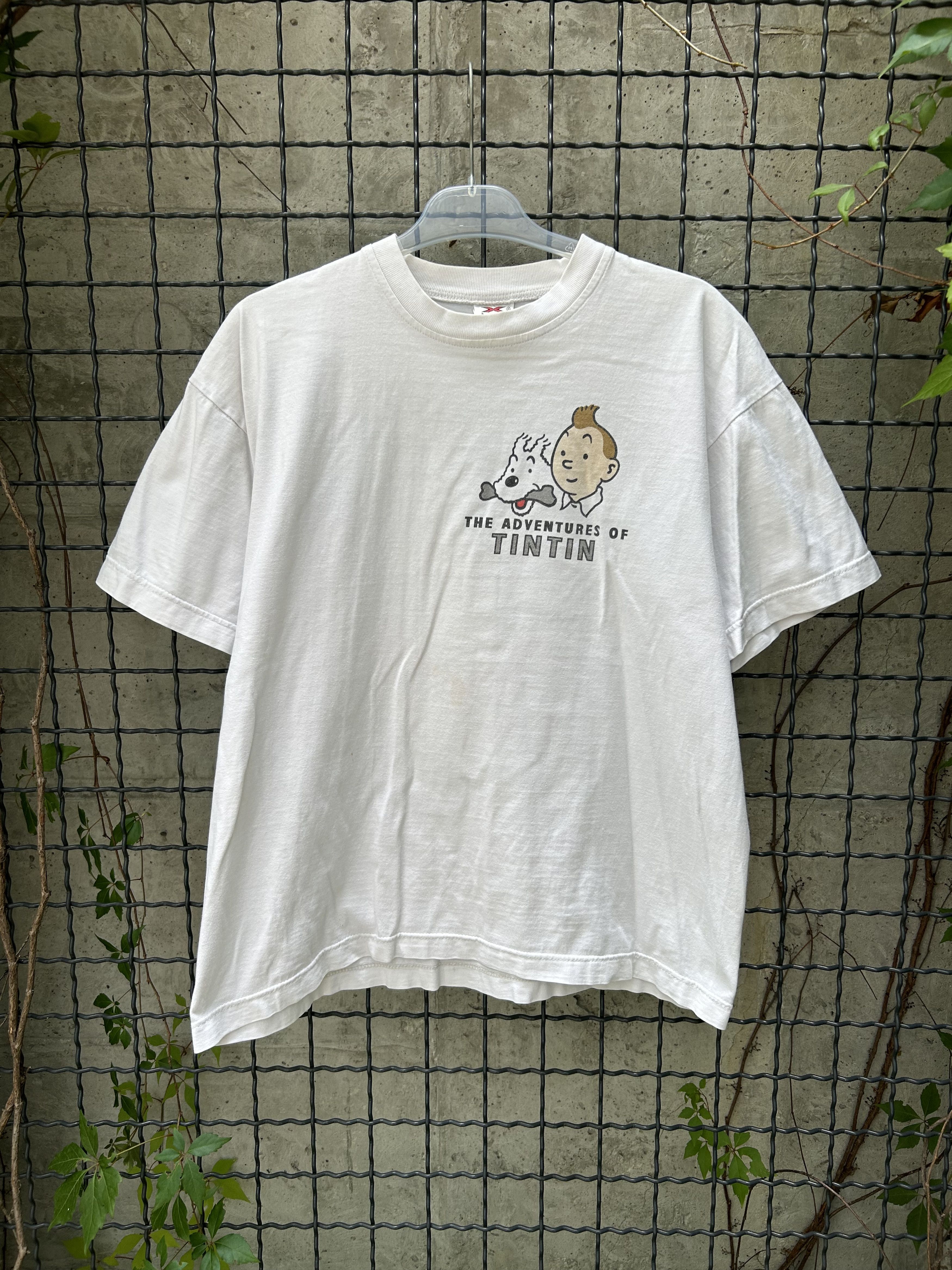 Cartoon Network Vintage 90s The Adventures of Tintin Cartoon Comics T-shirt Size US L / EU 52-54 / 3 - 2 Thumbnail