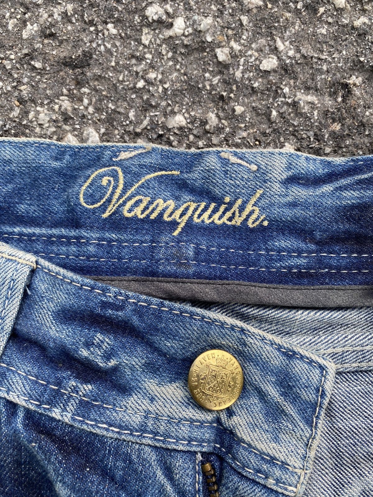 Japanese Brand × Tornado Mart × Vanquish Vanquish Japan Blue Washed Distressed Flare Denim Size US 32 / EU 48 - 17 Thumbnail