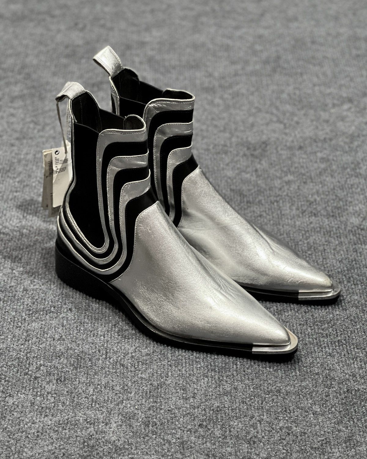 Other Rabanne x H&M Shimmery Metallic Chelsea Boots Size US 11 / EU 44 - 1 Thumbnail
