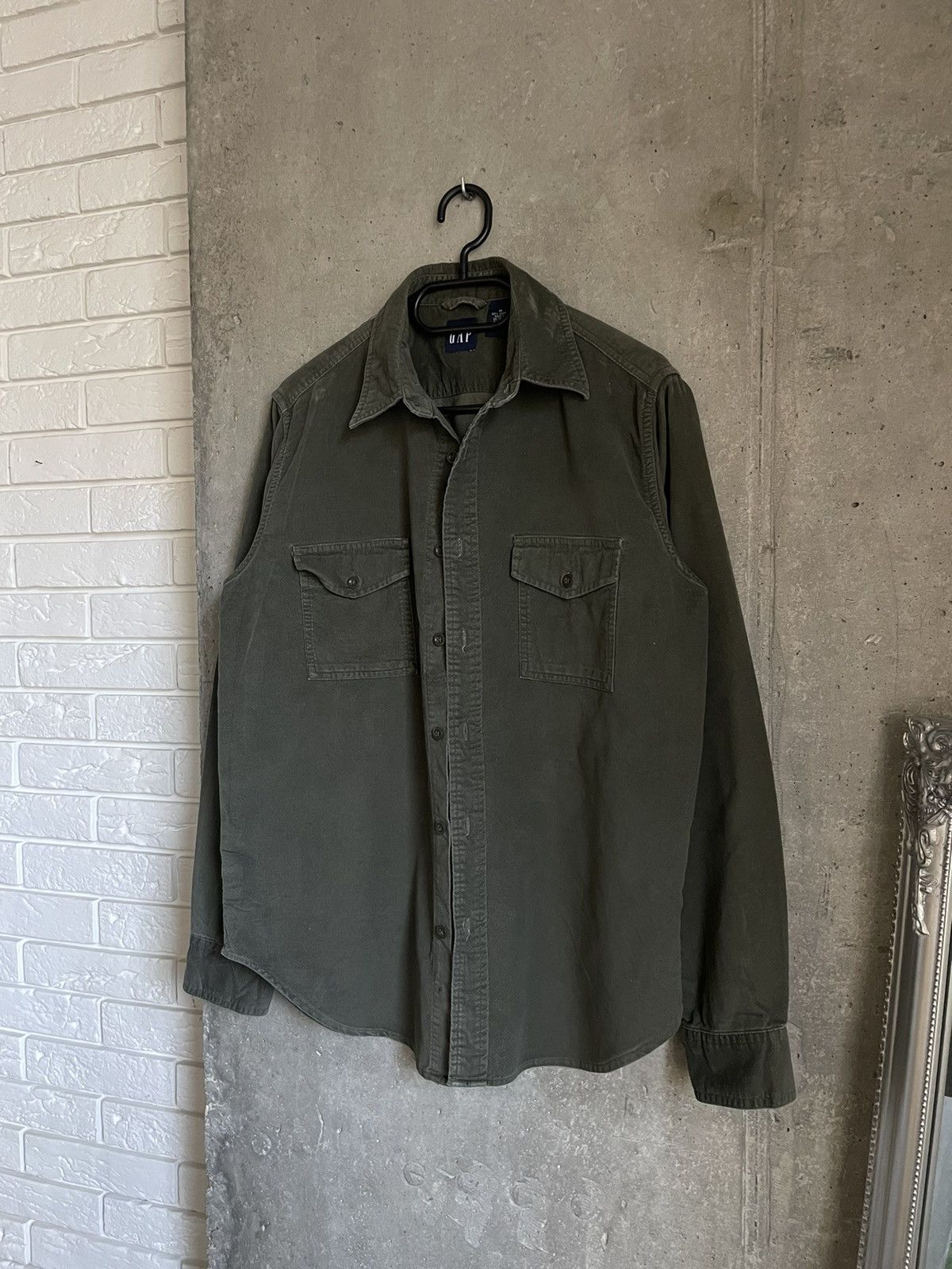 Gap × Japanese Brand Vintage Gap Olive Overshot Yeezy Kanye West Style Y2k Size US M / EU 48-50 / 2 - 4 Thumbnail