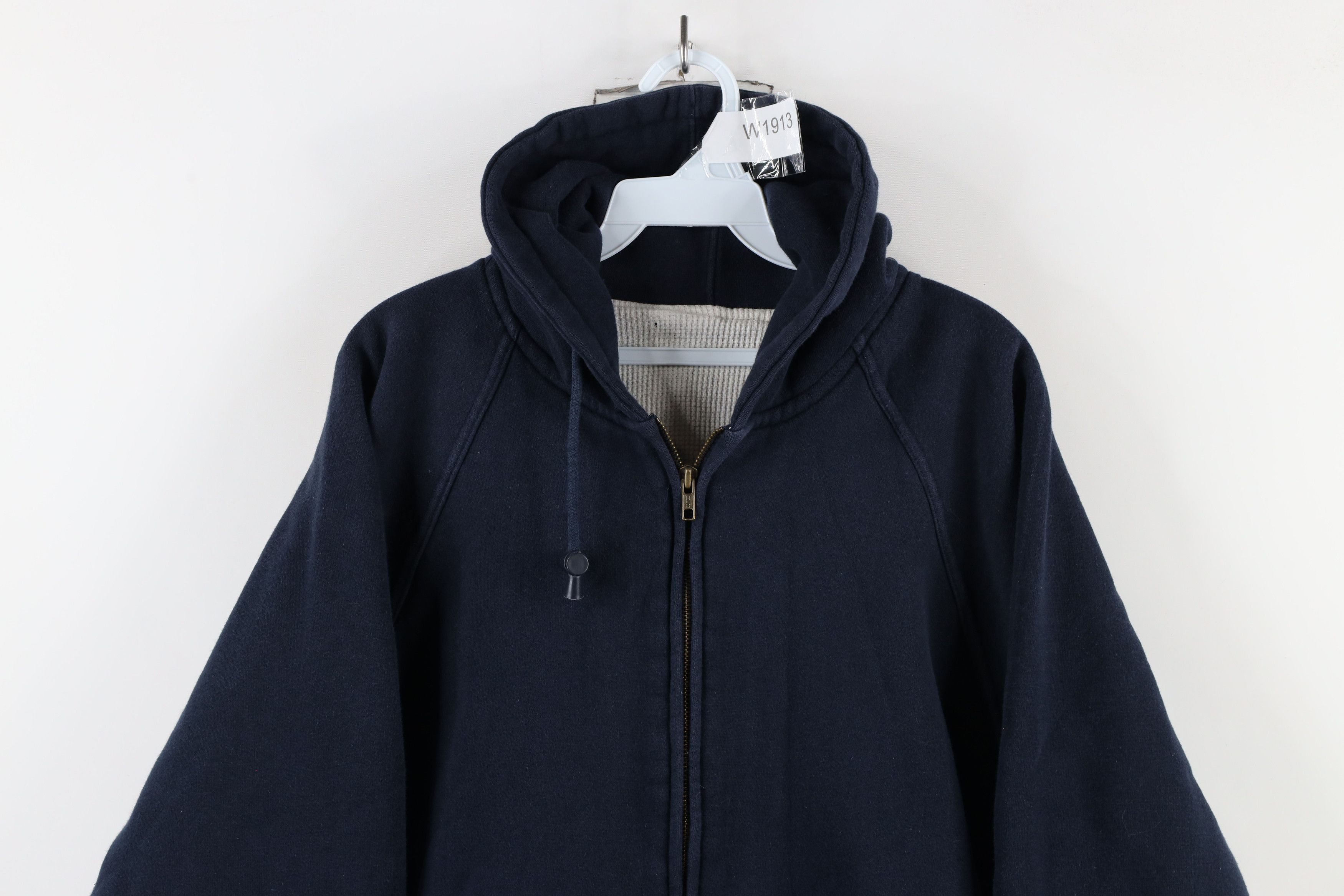 Vintage Vintage 90s Streetwear Blank Double Wall Full Zip Hoodie Size US M / EU 48-50 / 2 - 2 Thumbnail