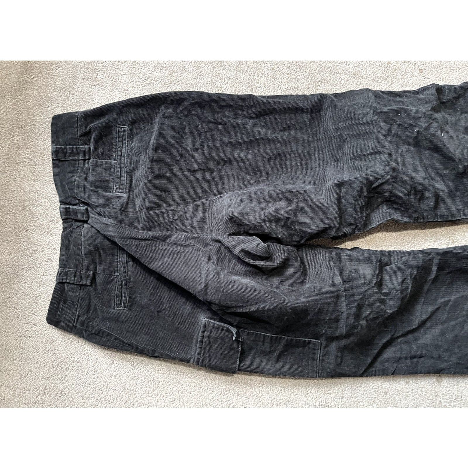 Gap GAP Jeans Cargo Pocket Corduroy Black Women's Size 1 Bootcut Pockets Button Size 25" / US 0 / IT 36 - 4 Thumbnail