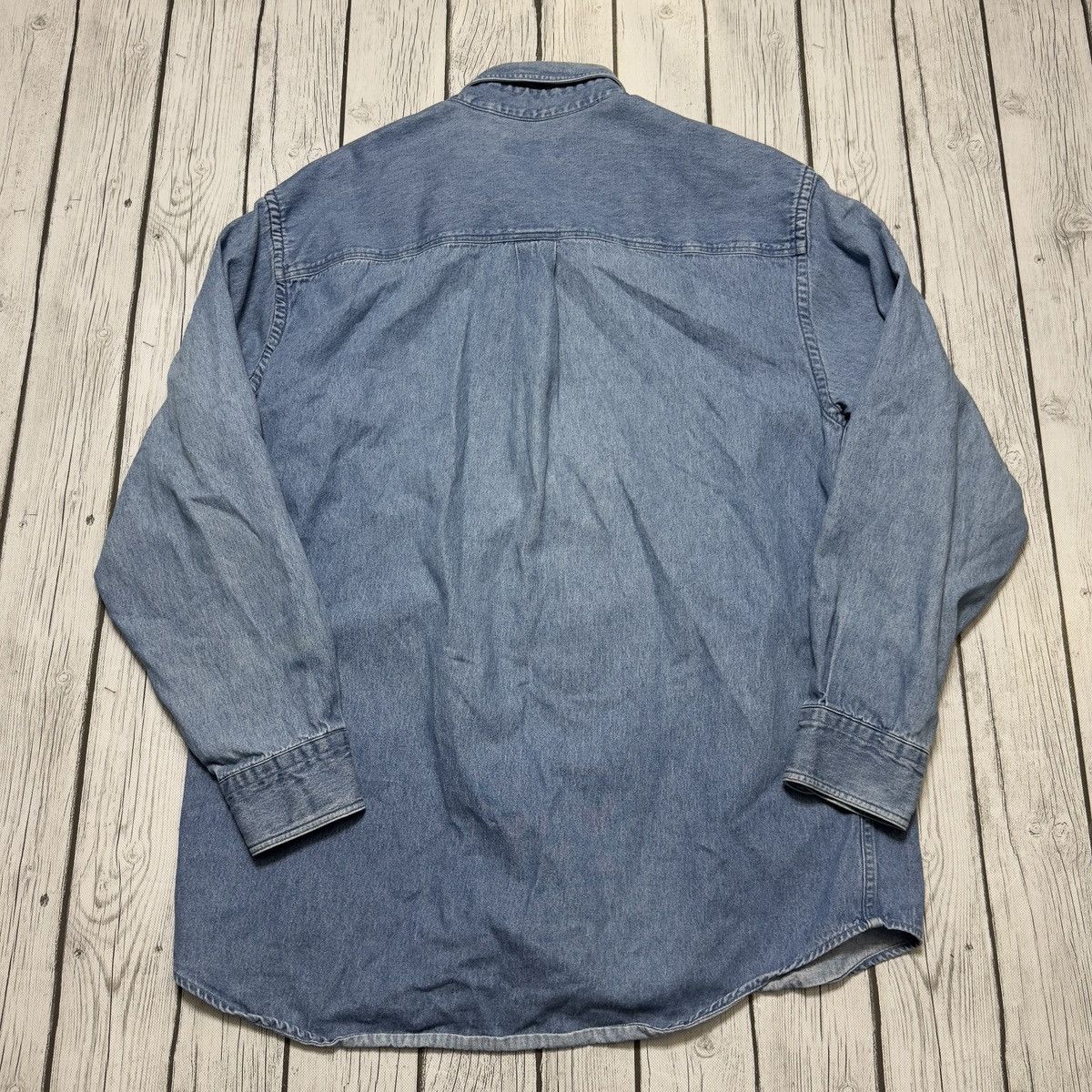 Lands' End × Vintage Vintage Lands End denim shirt Size US M / EU 48-50 / 2 - 2 Thumbnail