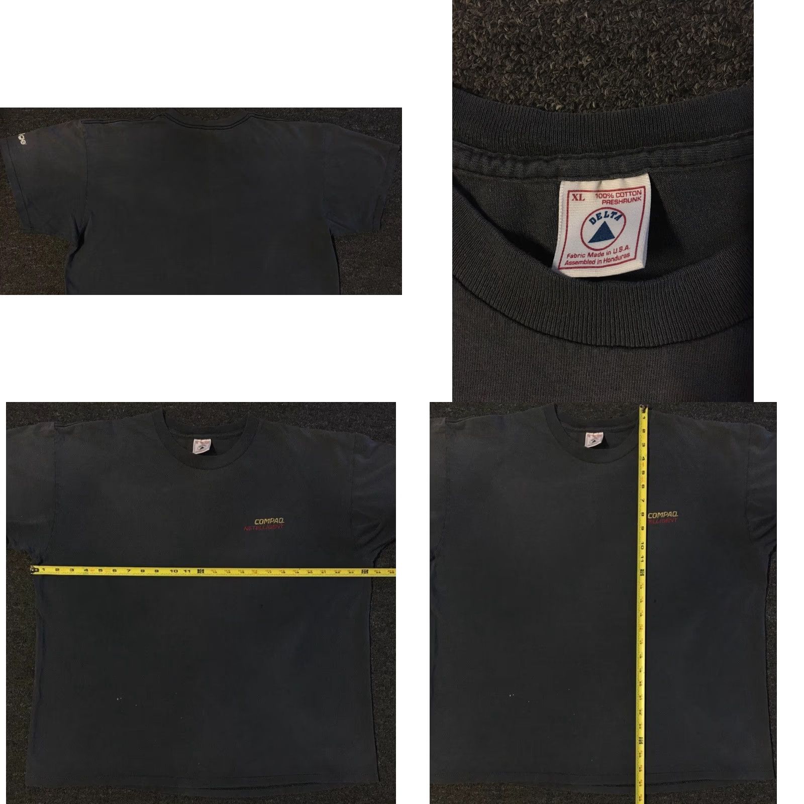 Apple VINTAGE Compaq Netelligent Shirt L Black 90s Distressed Short Sleeve Crew Neck Single Stitch Men T-Shirt Computer Electronics Vintage 90s USA Size US L / EU 52-54 / 3 - 9 Thumbnail