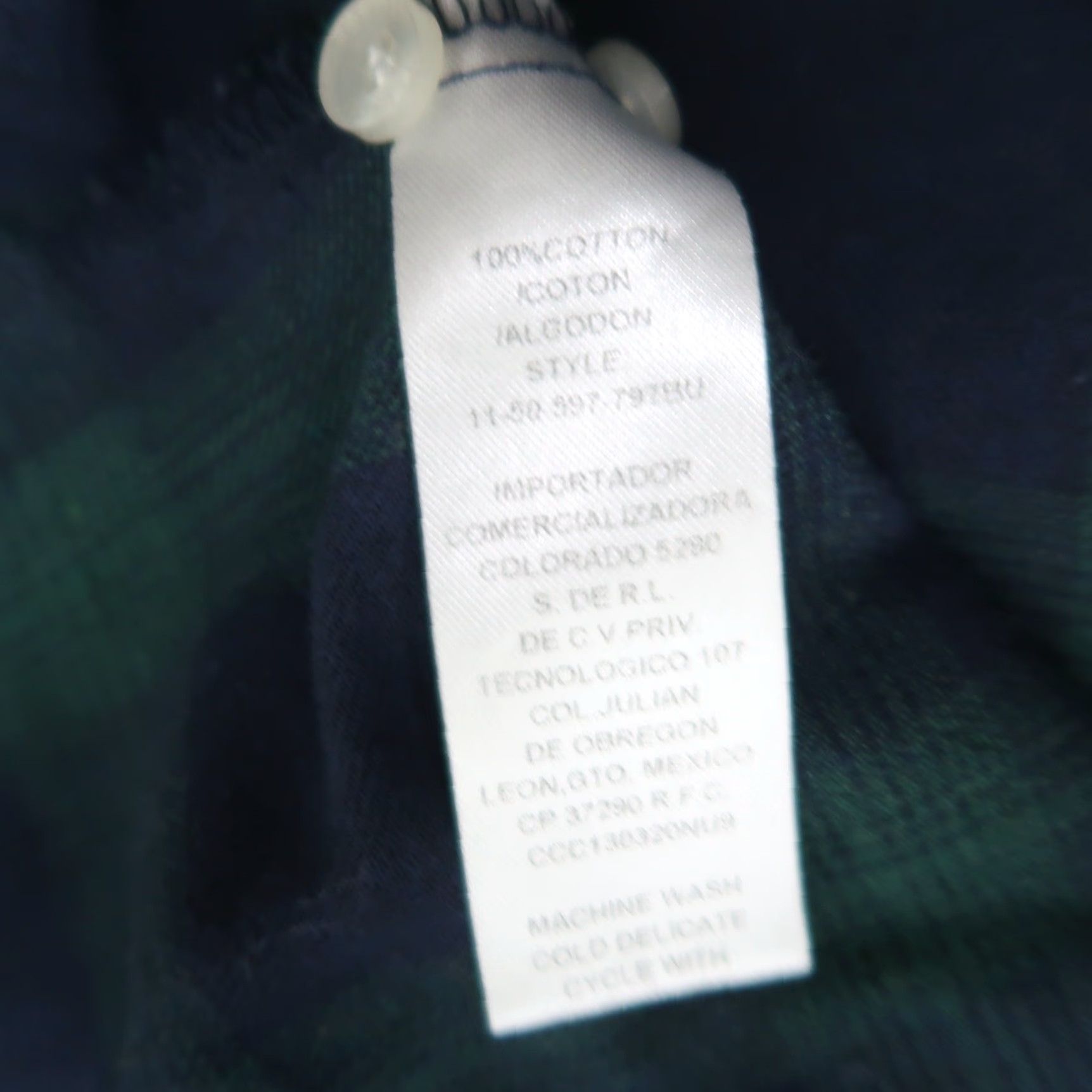 Stetson Stetson Navy Blue and Green Plaid Cotton Button-Down Top Womens M Size M / US 6-8 / IT 42-44 - 6 Thumbnail