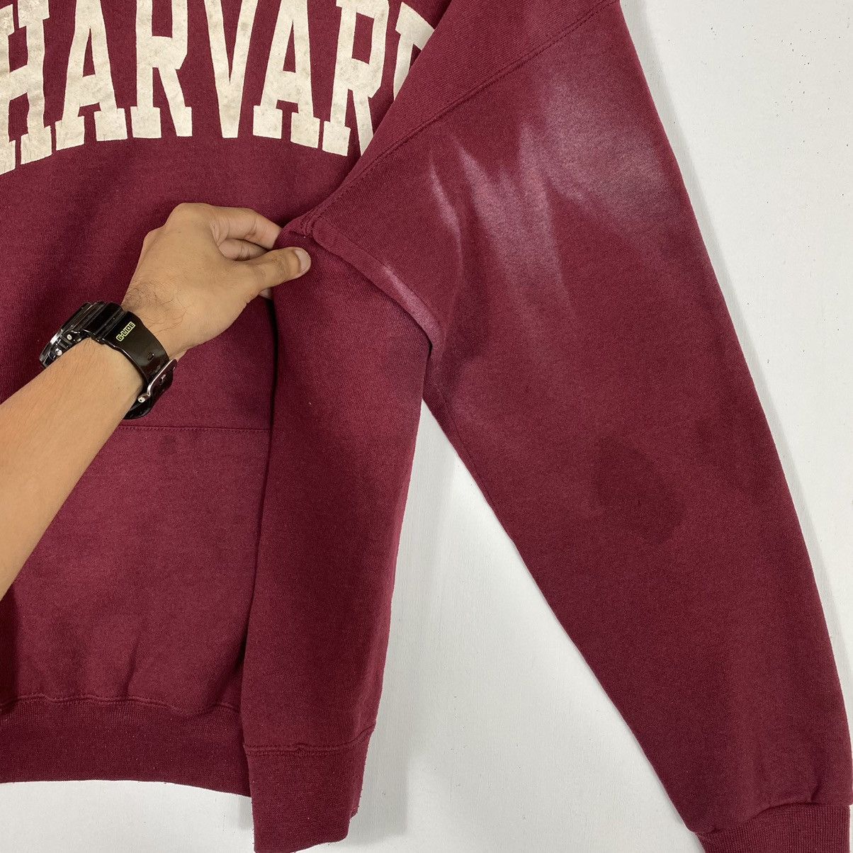 Vintage VINTAGE 80's HARVARD UNIVERSITY PULLOVER HOODIE Size US L / EU 52-54 / 3 - 7 Thumbnail