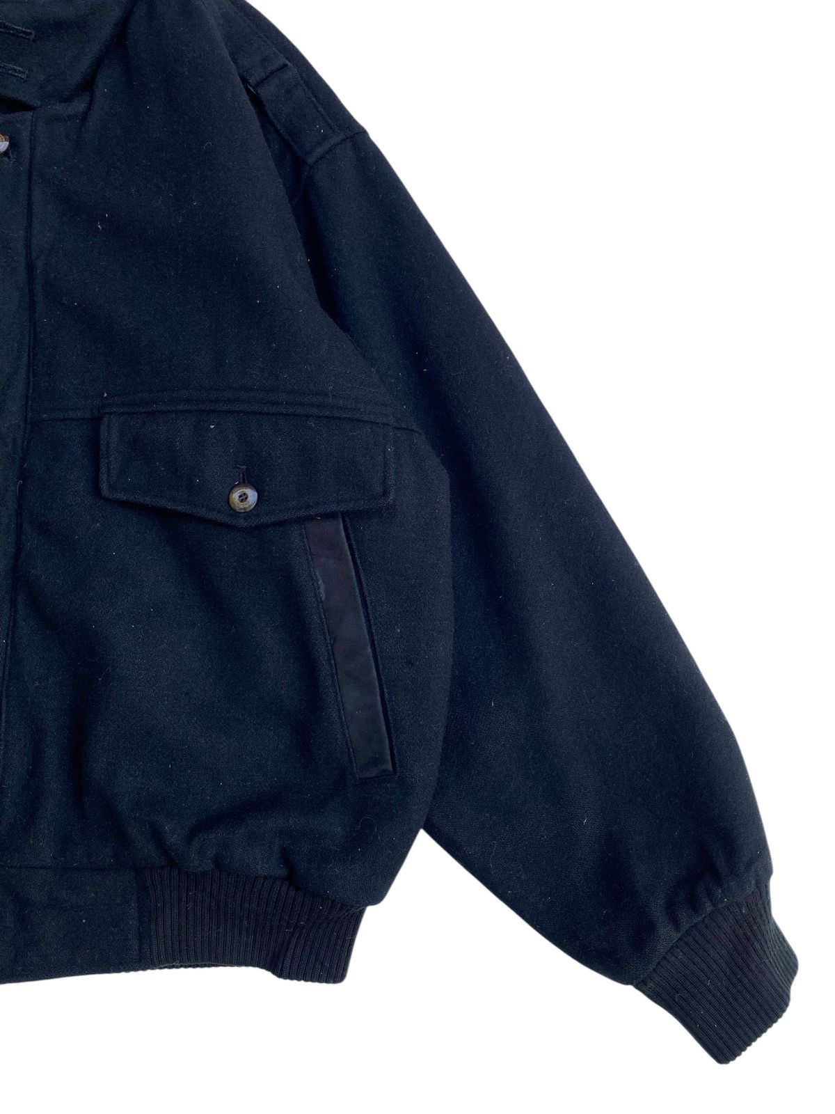 Issey Miyake Vintage Riverson Wool Bomber Jacket Issey Miyake Style Size US L / EU 52-54 / 3 - 5 Thumbnail