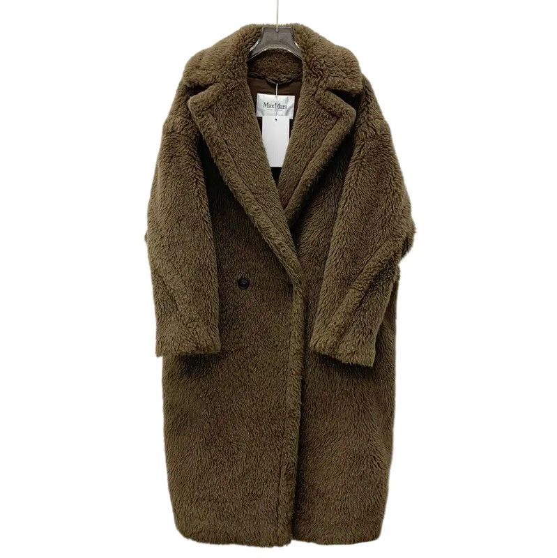 Max Mara MaxMara Brown Alpaca Wool Women's Coat 0089 Size XS / US 0-2 / IT 36-38 - 1 Thumbnail