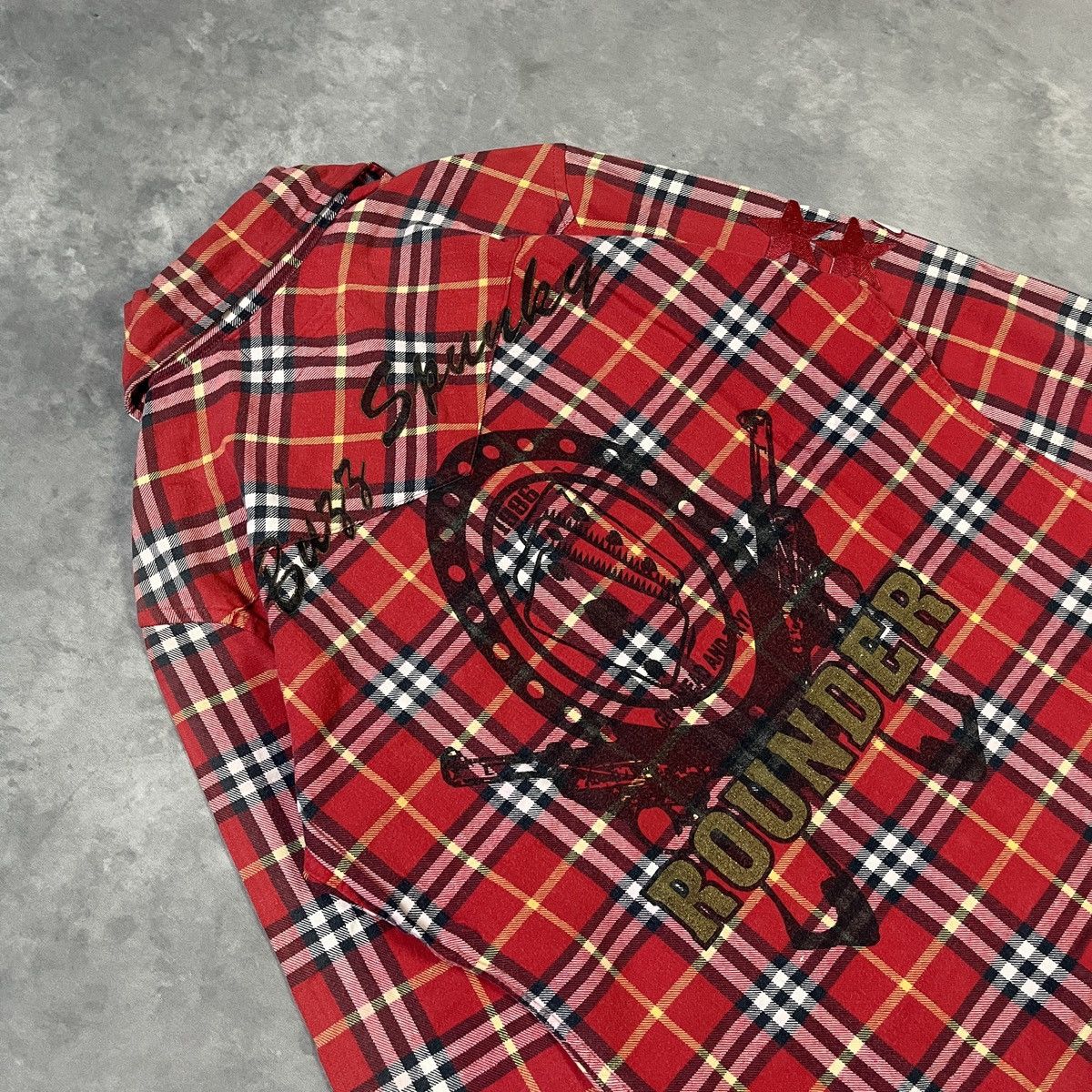 Japanese Brand 2000s Buzz Spunky Japanese Archive Patch Plaid Shirt Size US M / EU 48-50 / 2 - 10 Thumbnail