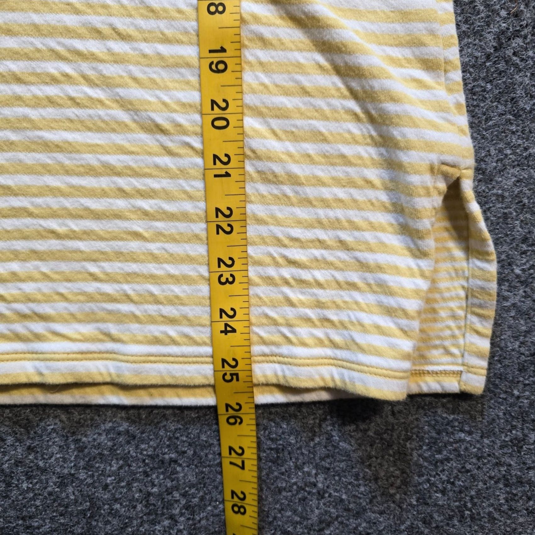 J. Jill J. Jill Top Womens Petite Medium Yellow Striped Collared Long Sleeve Casual Size PM Size M / US 6-8 / IT 42-44 - 6 Thumbnail