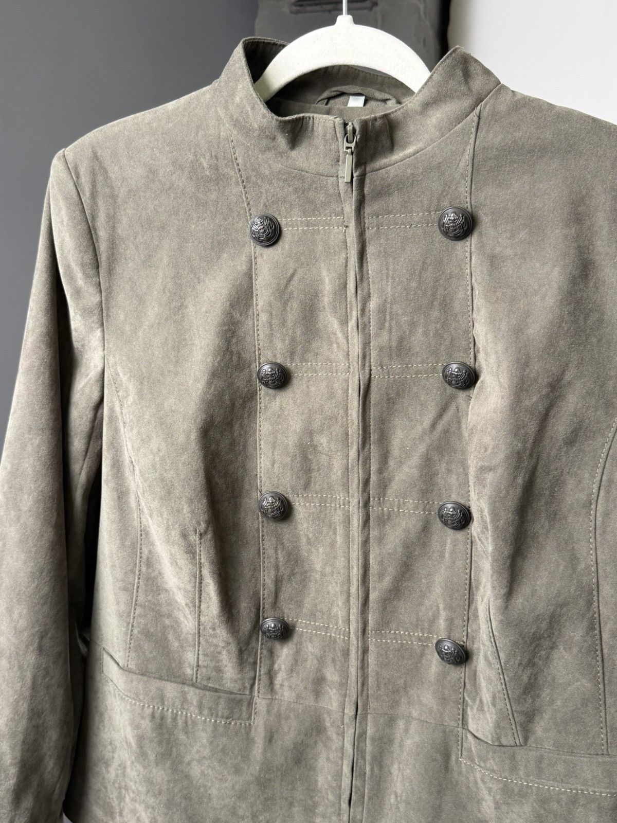 Japanese Brand Women’s Suede Military Jacket Napoleon Gothic Y2K Archive Size M / US 6-8 / IT 42-44 - 2 Thumbnail