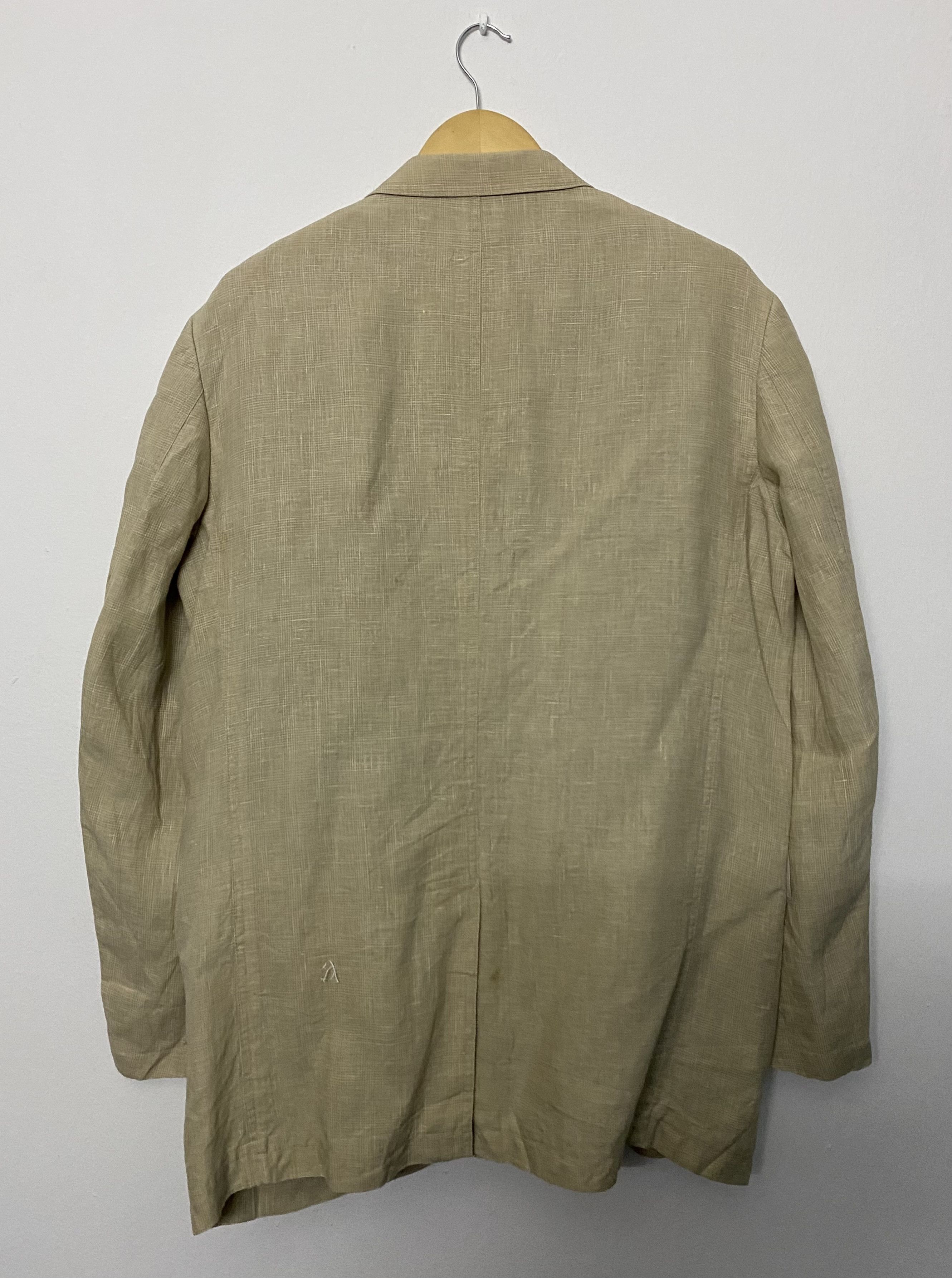 Kansai Yamamoto Kansai Yamamoto 100% Linen Blazer Sport Coat Jacket Size 48L - 2 Thumbnail