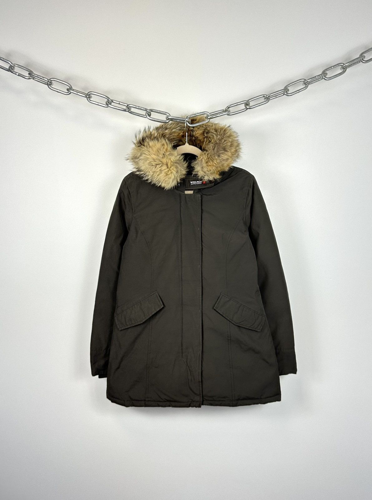Woolrich Woolen Mills Vintage Woolrich Women's Real Fur Down Arctic Parka Jacket Size L / US 10 / IT 46 - 1 Thumbnail