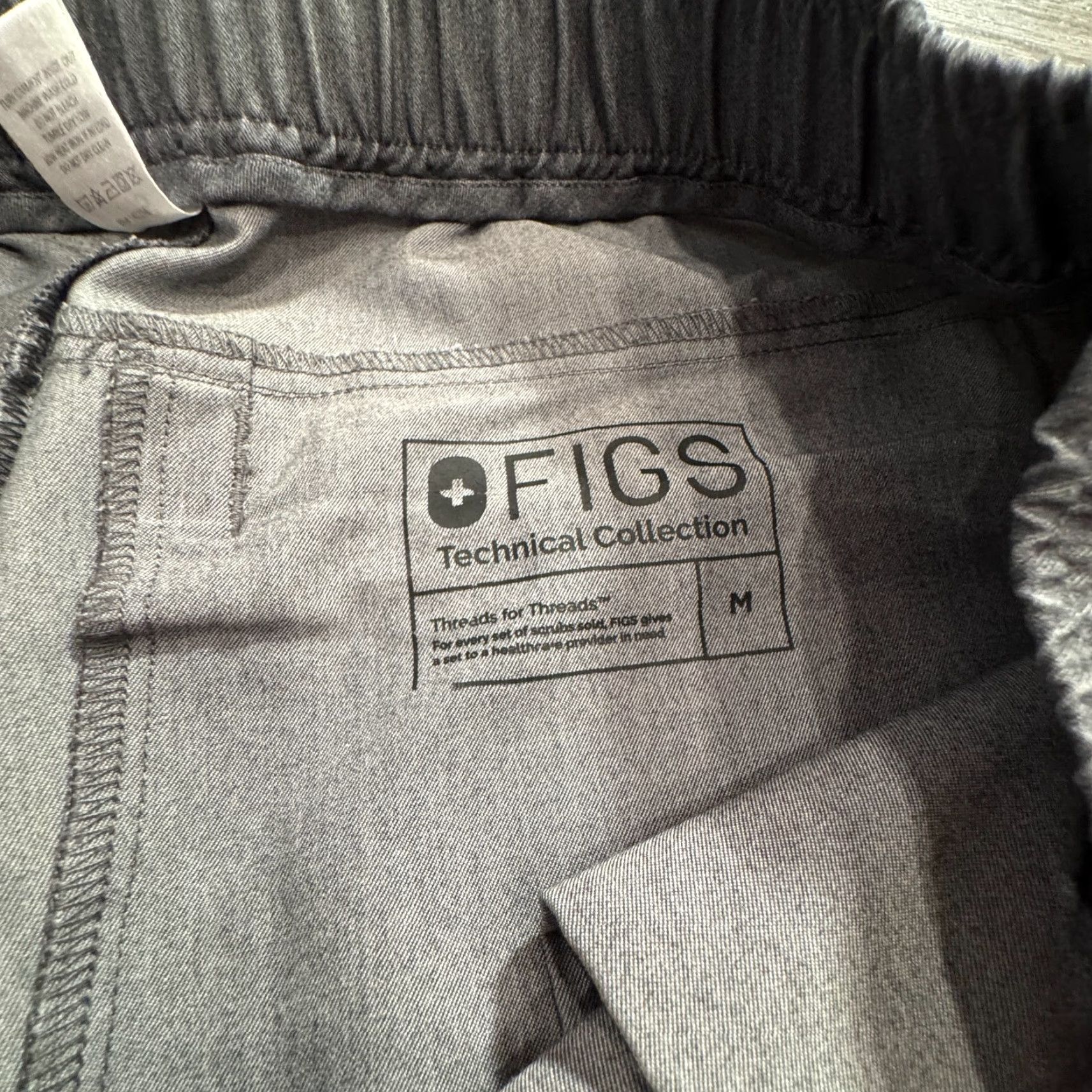 Vintage FIGS Gray Medium Pants Scrubs Figs Drawstring Jogger Polyester Men M Textile Uniform Size US 31 - 6 Thumbnail