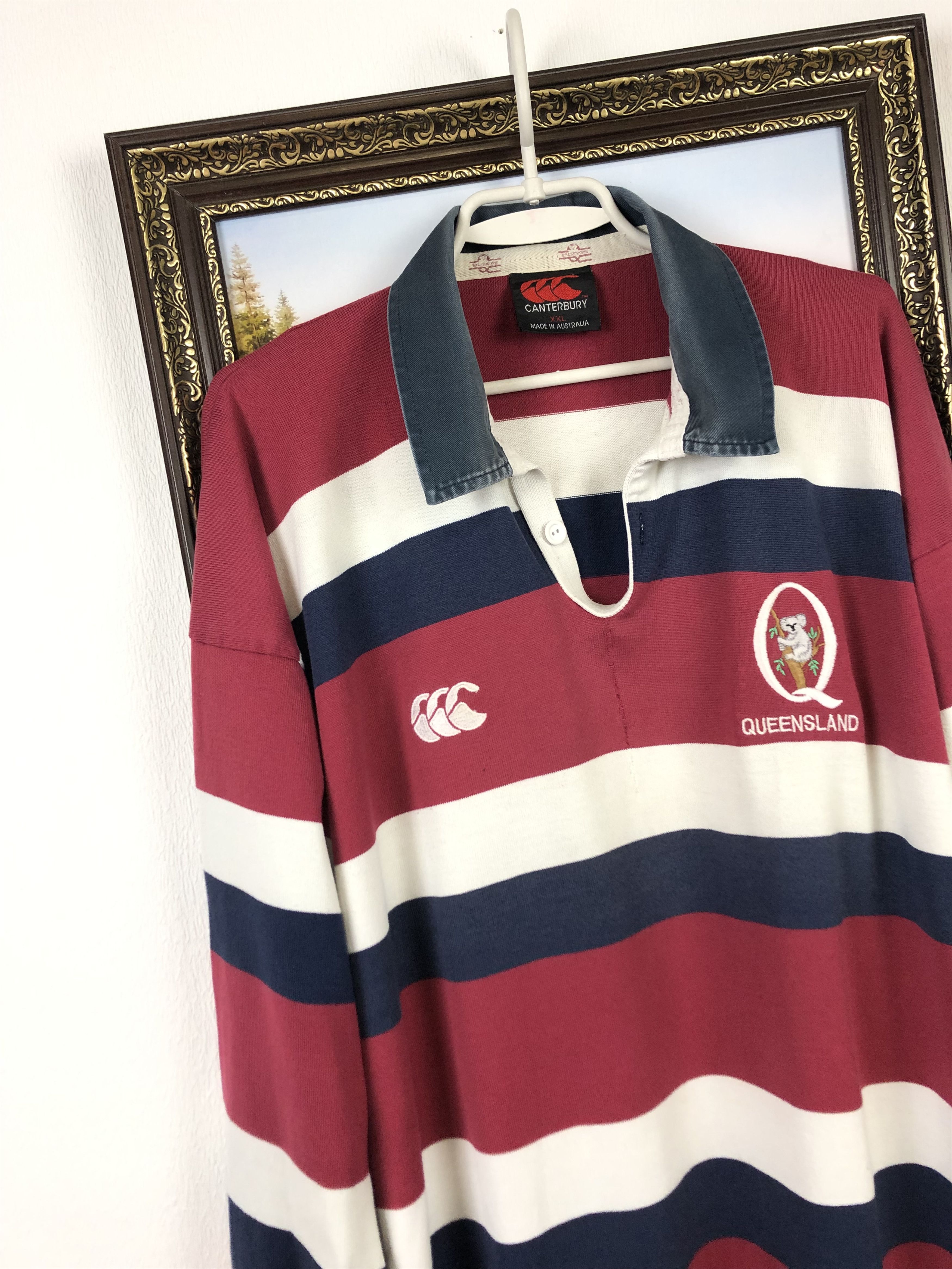 Canterbury of New Zealand Vintage Queensland Jersey Canterbury Shirt Long Sleeve Hype Size US XXL / EU 58 / 5 - 3 Thumbnail