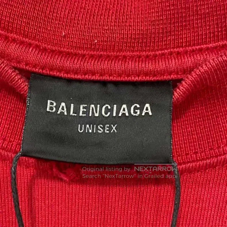 Balenciaga Balenciaga Red Letter Embroidered Destroyed Short Sleeve T Size US XXS / EU 40 - 4 Thumbnail