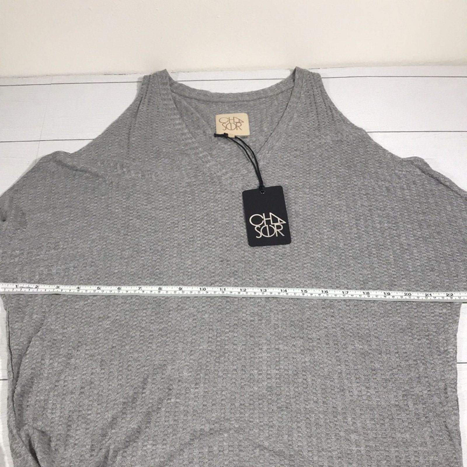 Other CHASER Grey Thermal Cold Shoulder Shirt Size Medium NWT Size M / US 6-8 / IT 42-44 - 6 Thumbnail
