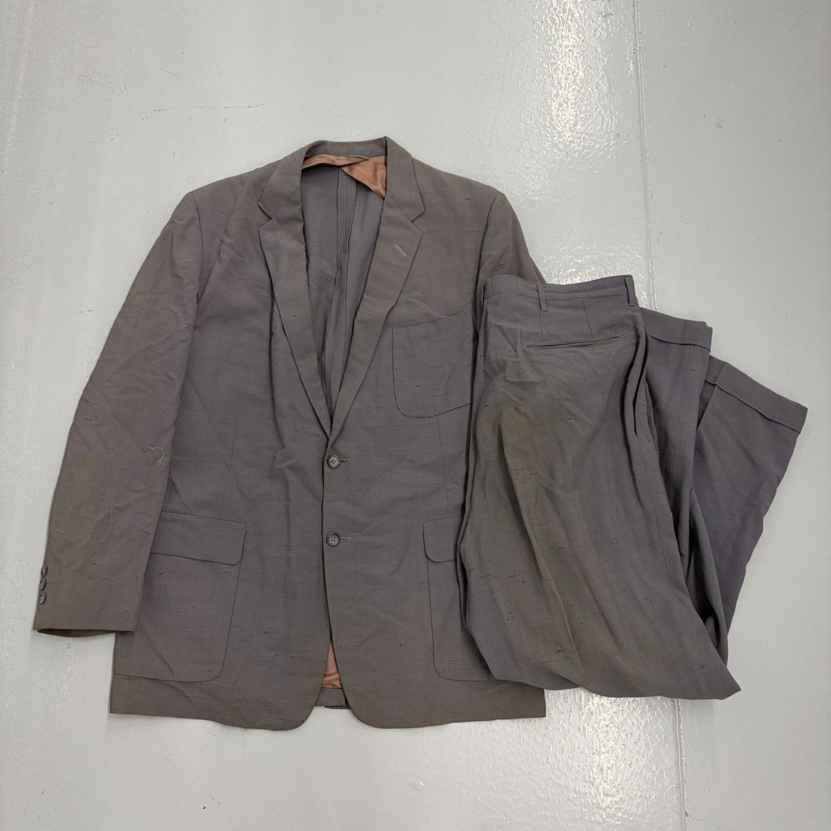 Other Vintage 50s Nowell's Blue Fleck Rayon Wool Suit Size 44L - 1 Thumbnail