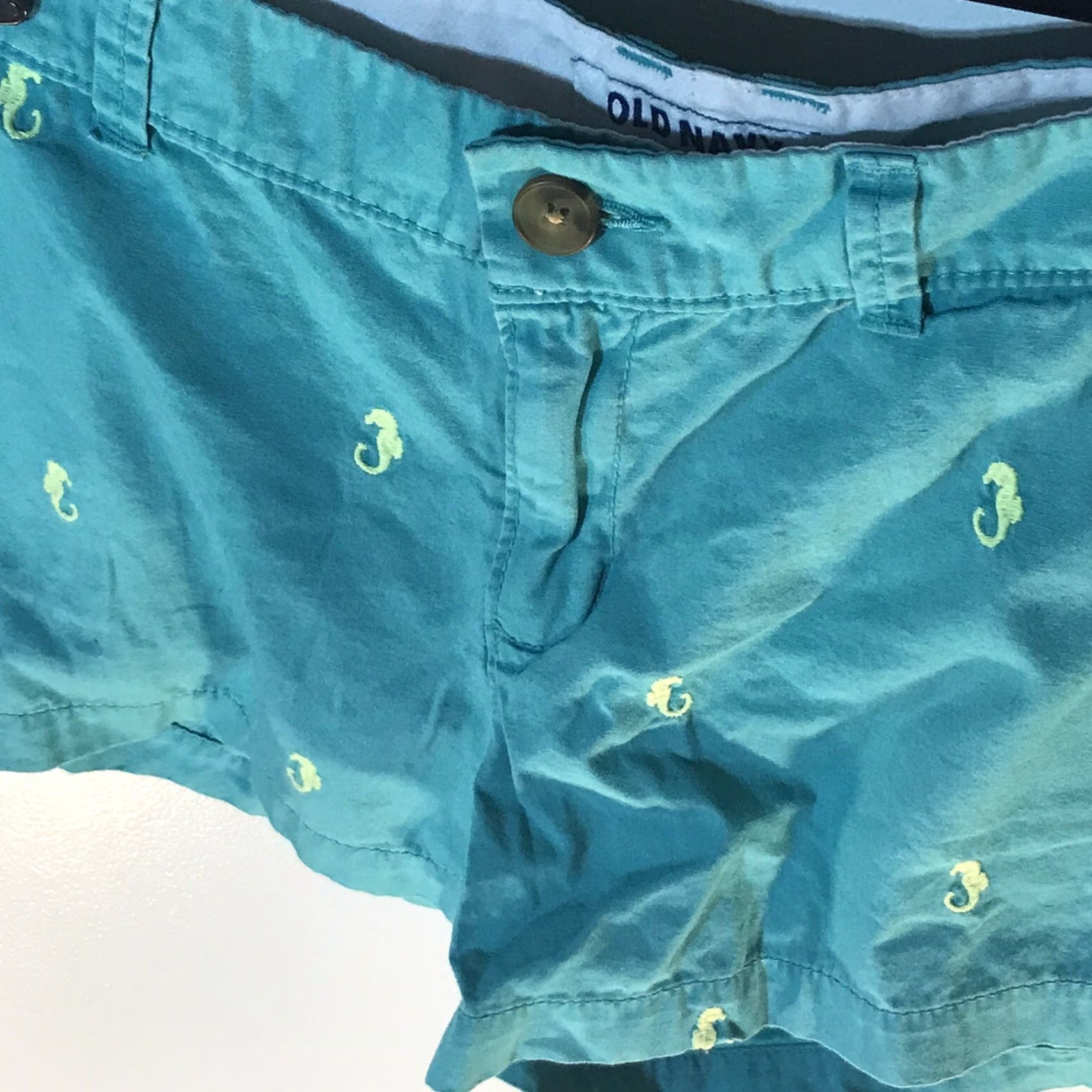Old Navy Old Navy Turquoise Chino Pants Womens Size 6 Casual 5-Pocket Lightweight Breathable Size 28" / US 6 / IT 42 - 2 Thumbnail