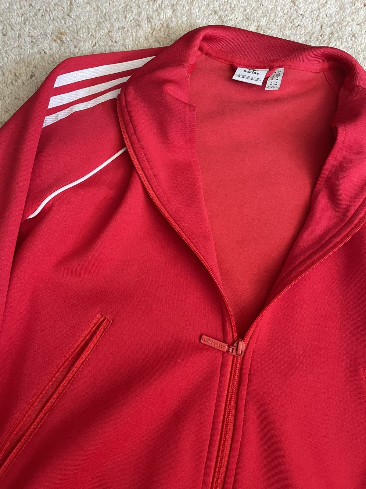 Adidas Red and white adidas zip up jacket Size US S / EU 44-46 / 1 - 5 Thumbnail