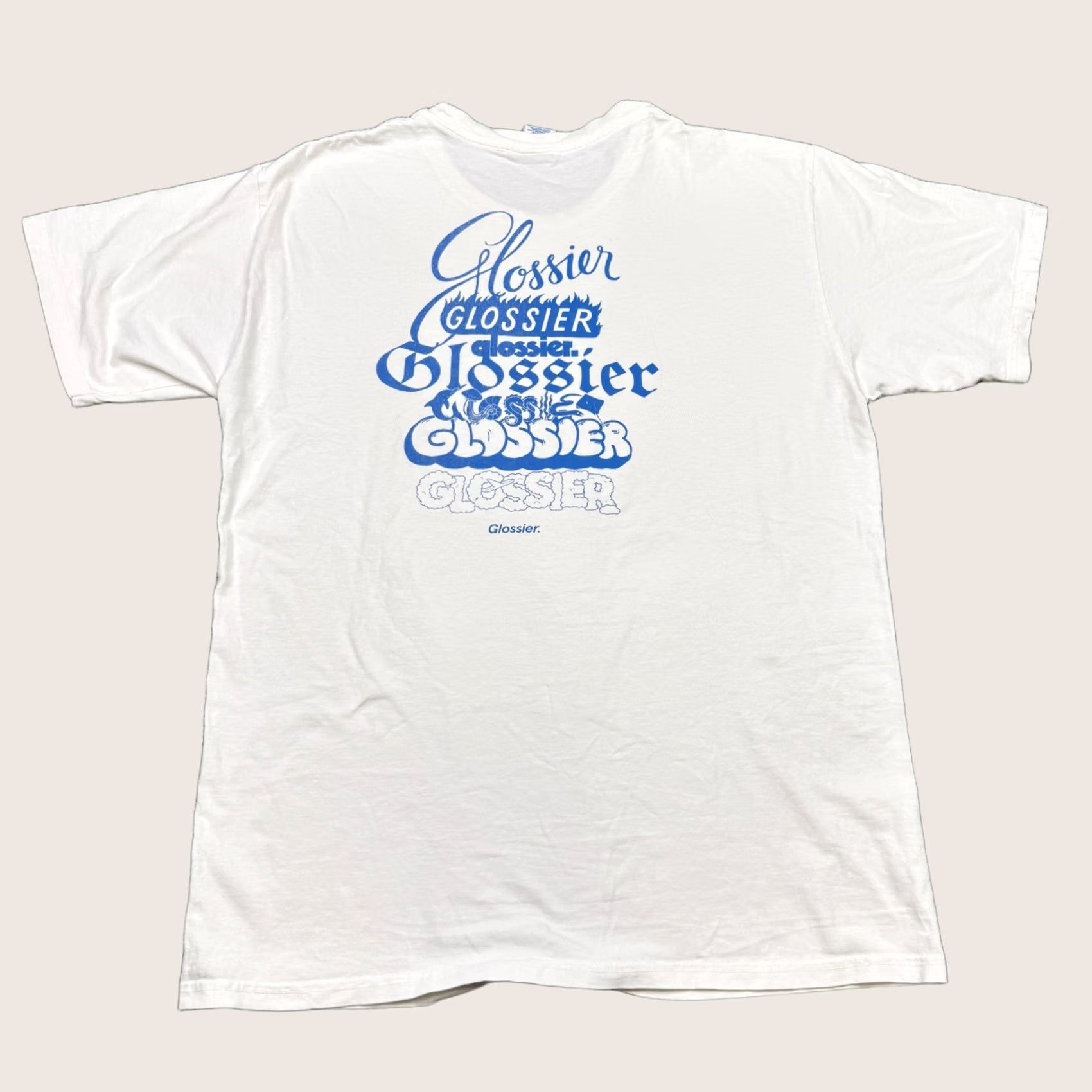 Vintage Glossier Birthday Logo T Shirt L White Short Sleeve Crew Neck Men Shirt Birthday 2020s Logo Comfort Vintage: No Size US L / EU 52-54 / 3 - 1 Thumbnail