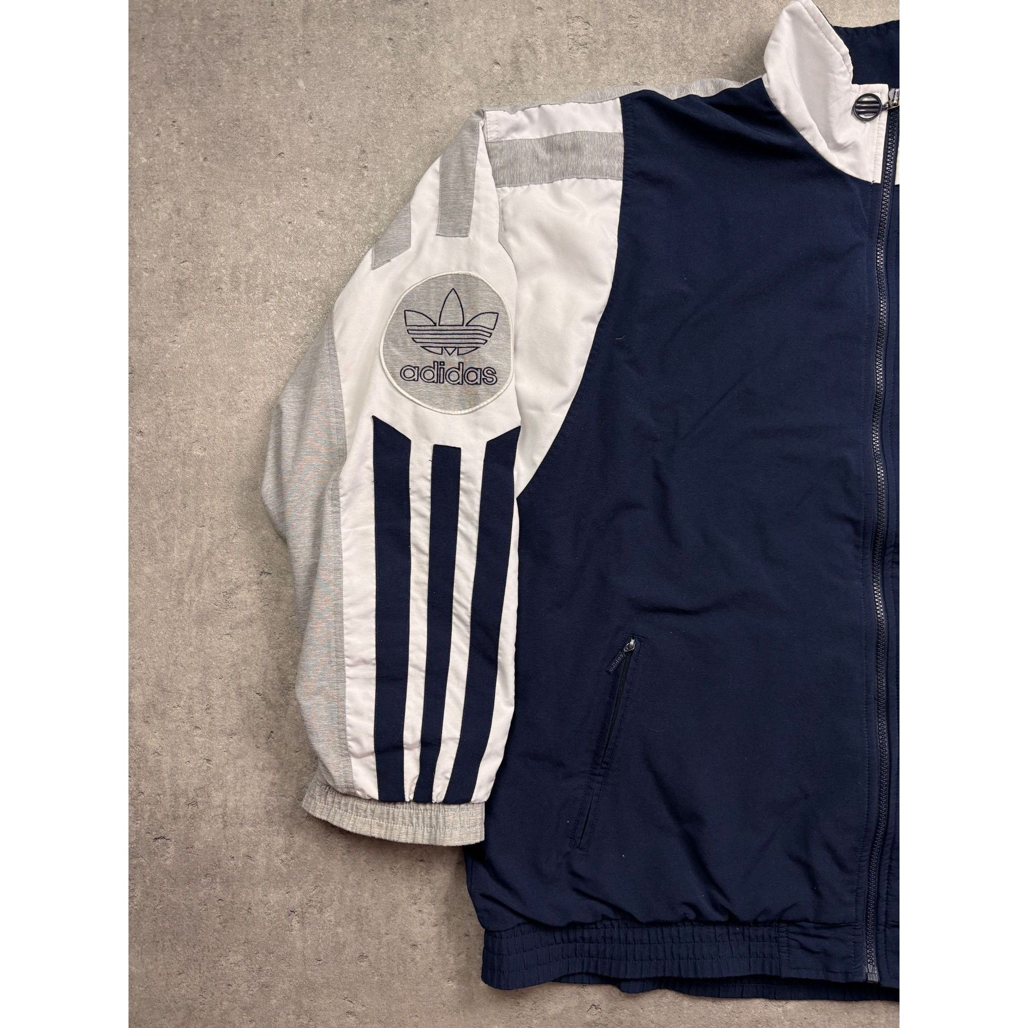 Adidas Adidas Originals Navy & White Full-Zip Track Jacket With Emb Size US XL / EU 56 / 4 - 11 Thumbnail