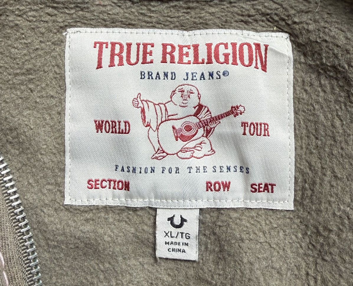 True Religion True Religion Khaki Logo Zip-Up Hoodie Size US XL / EU 56 / 4 - 12 Thumbnail