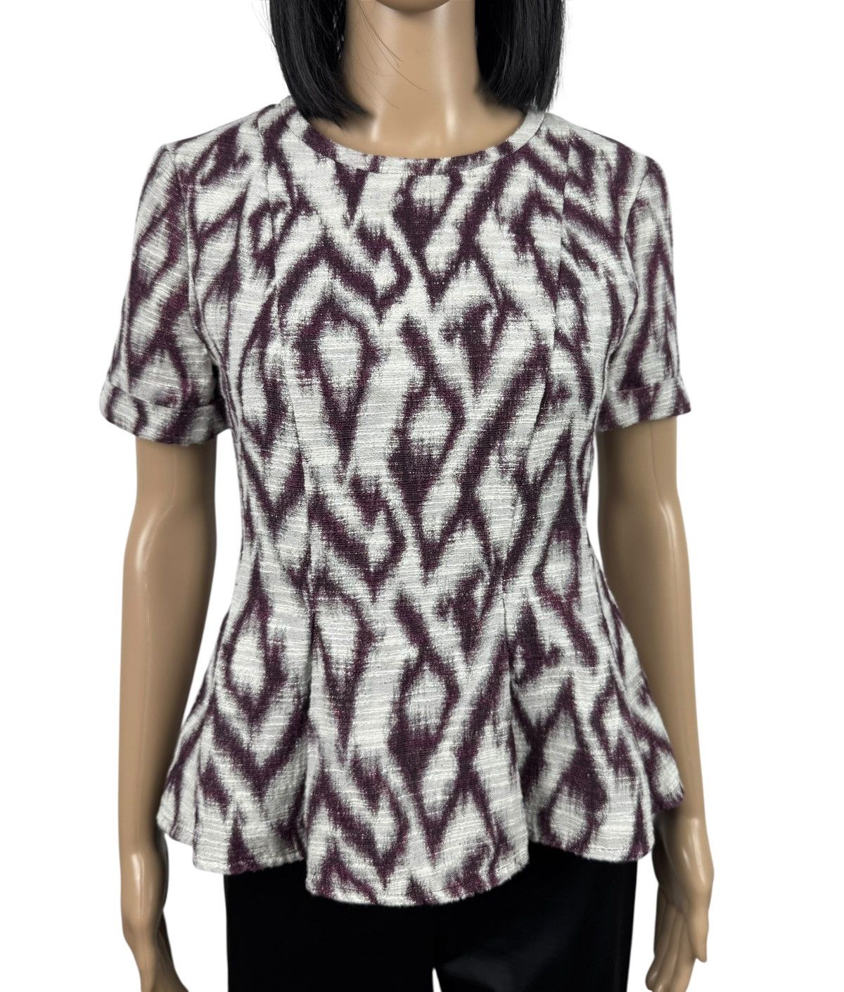 ba&sh Ba&sh Peplum Style Aldo Blouse Jacquard Top size 0 Size XS / US 0-2 / IT 36-38 - 2 Thumbnail