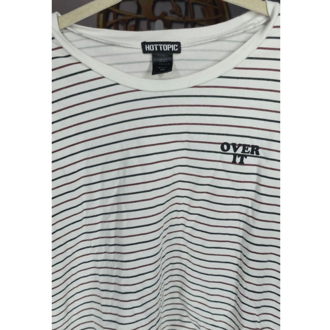 Other Hot Topic White Stripe Crop Long Sleeve Shirt Over It Top 2X Size L / US 10 / IT 46 - 3 Thumbnail