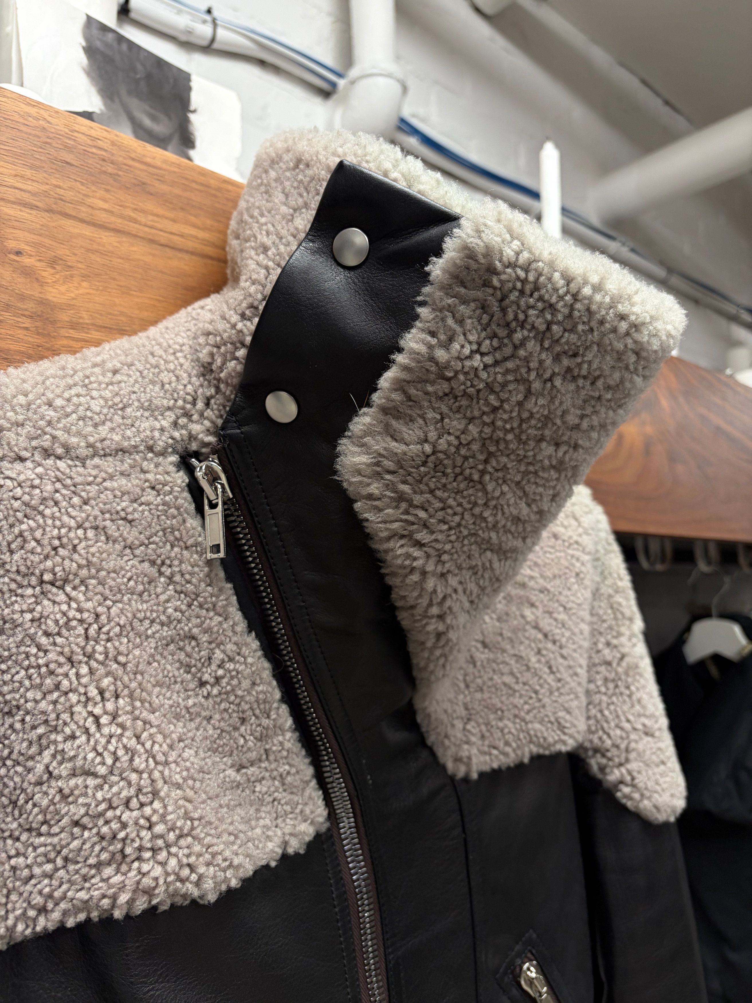 Rick Owens AW2020 Rick Owens ‘Performa’ Shearling/Leather ‘Keith’ Jacket Size US XS / EU 42 / 0 - 3 Thumbnail