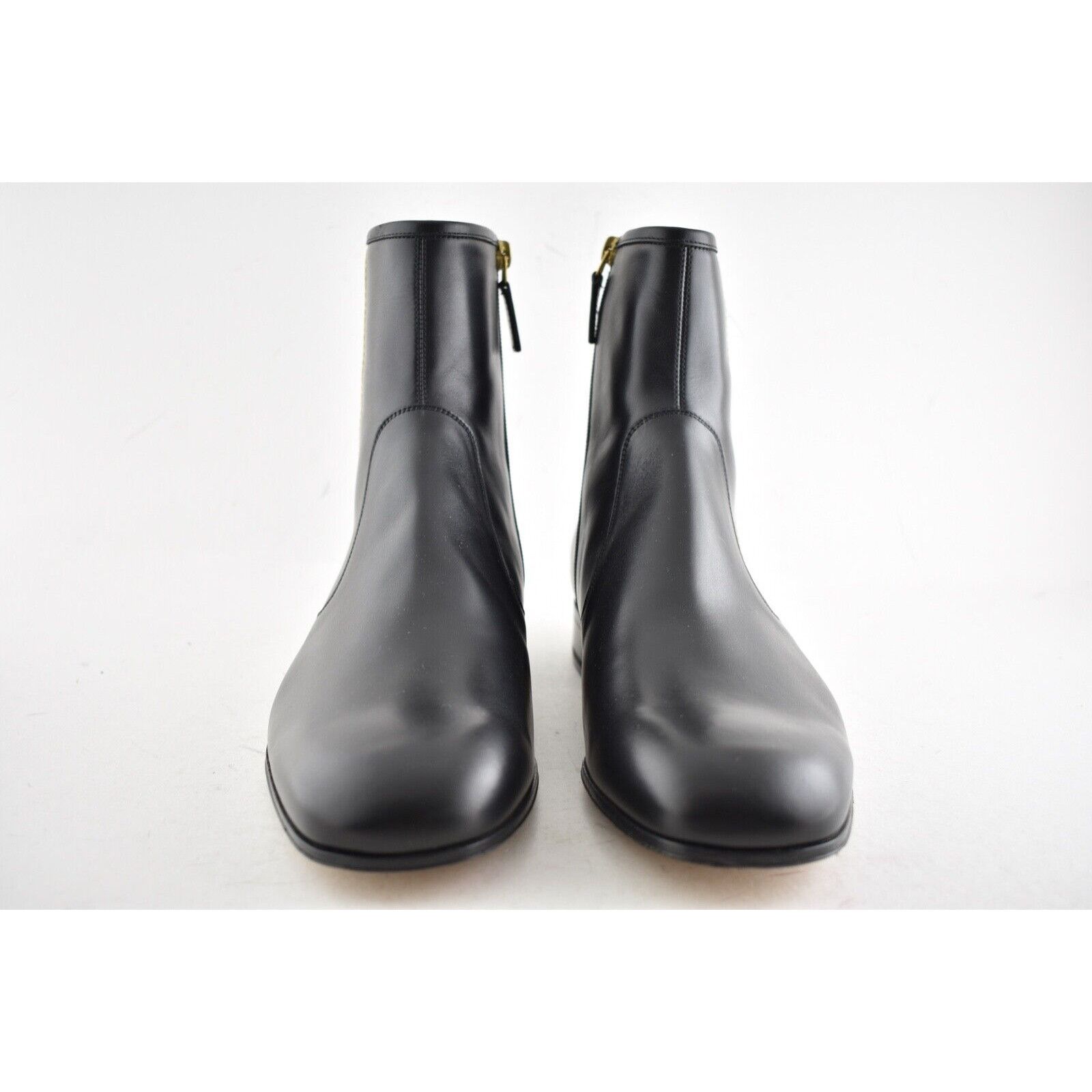 Gucci Gucci Mens Bonny Black Leather Chelsea Zipper Boots G 8 9 Size US 9 / EU 42 - 4 Thumbnail