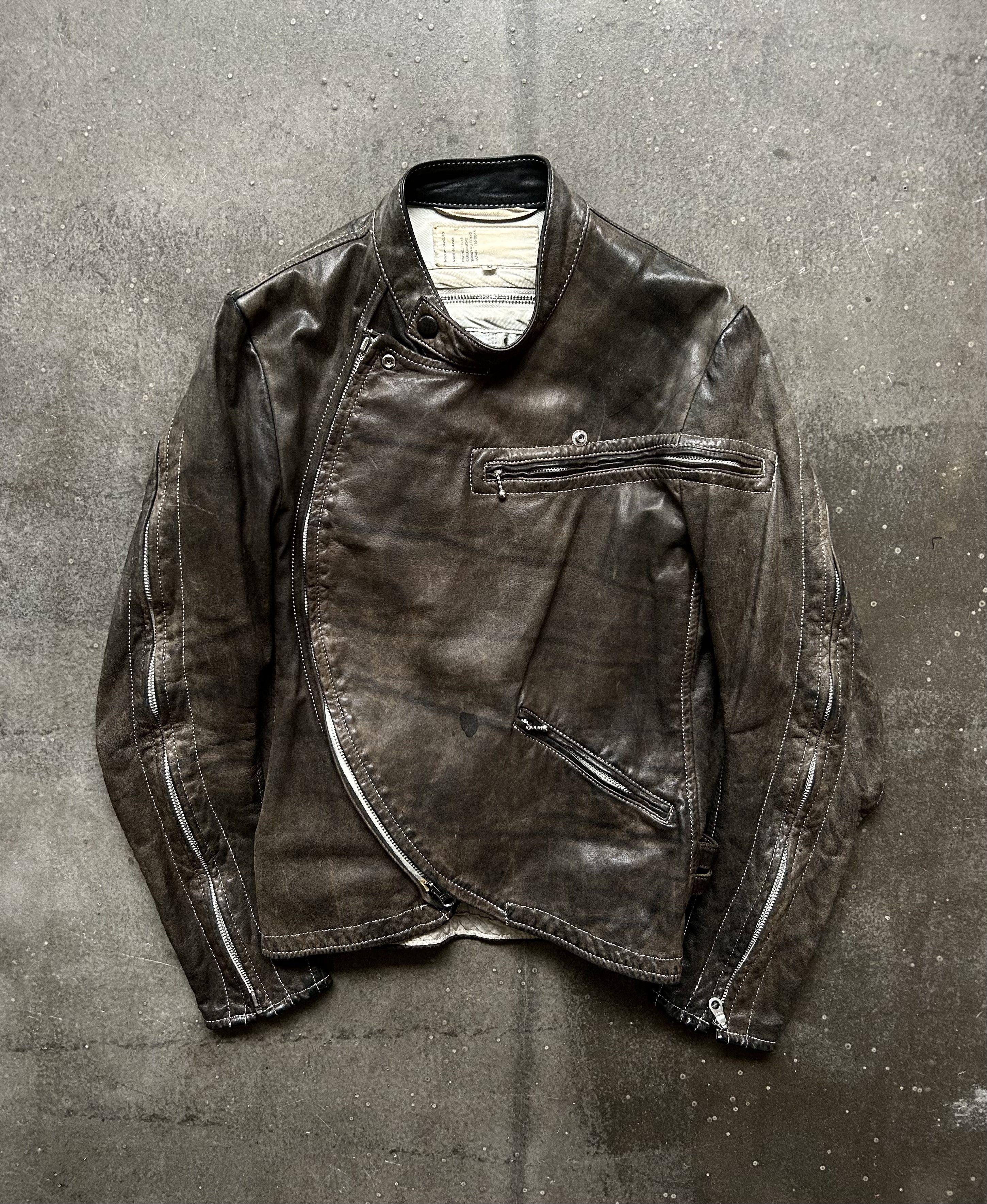 Nozomi Ishiguro unique zipper leather jacket by nozomi ishiguro Size US M / EU 48-50 / 2 - 1 Thumbnail