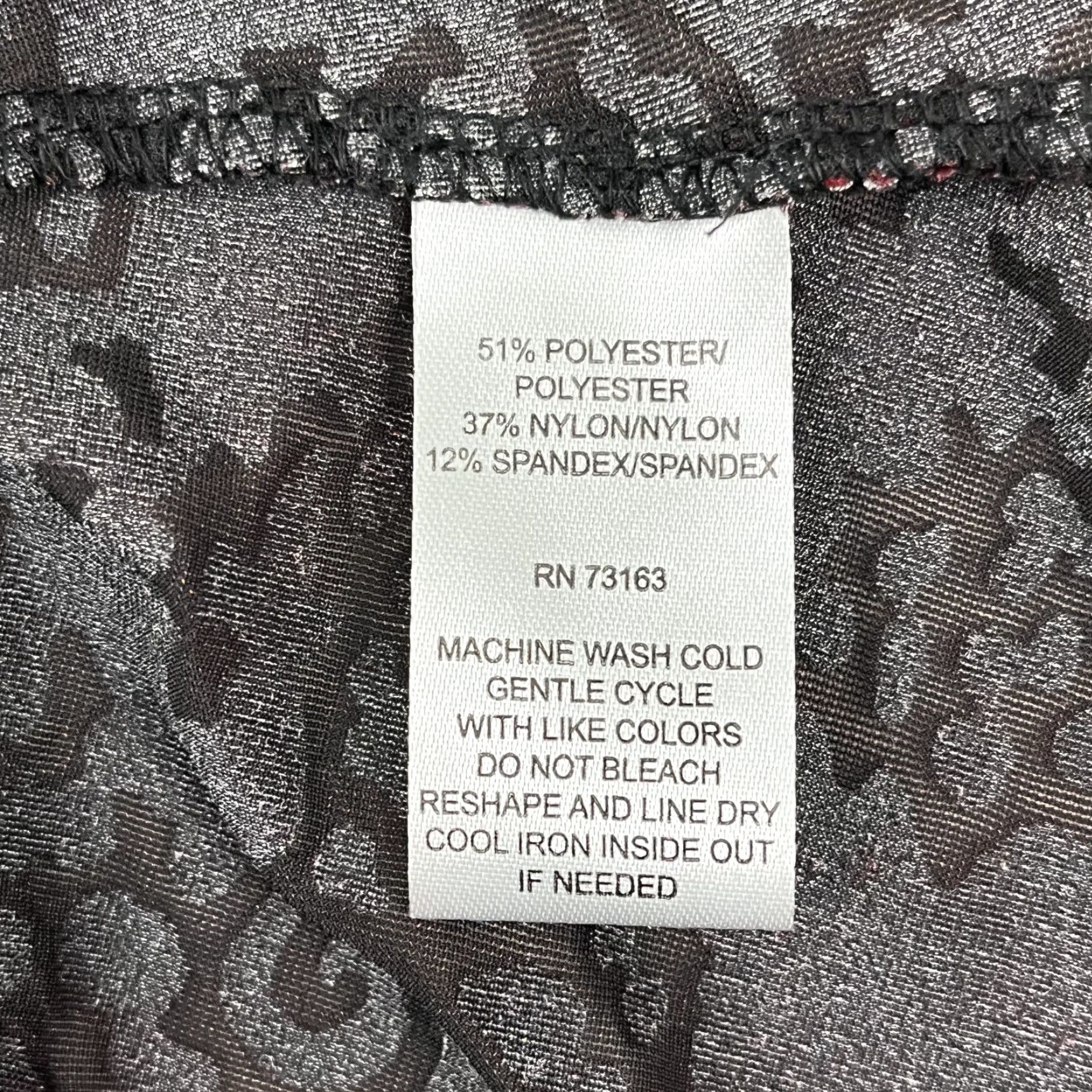 Velvet Cupio Whimsigoth Top Blouse Velvet Burnout Trumpet Sleeve XL Black Women Long Sleeve Knit & Floral Pattern | Regular Fit, Round Neck, Machine Washable Size XL / US 12-14 / IT 48-50 - 6 Thumbnail