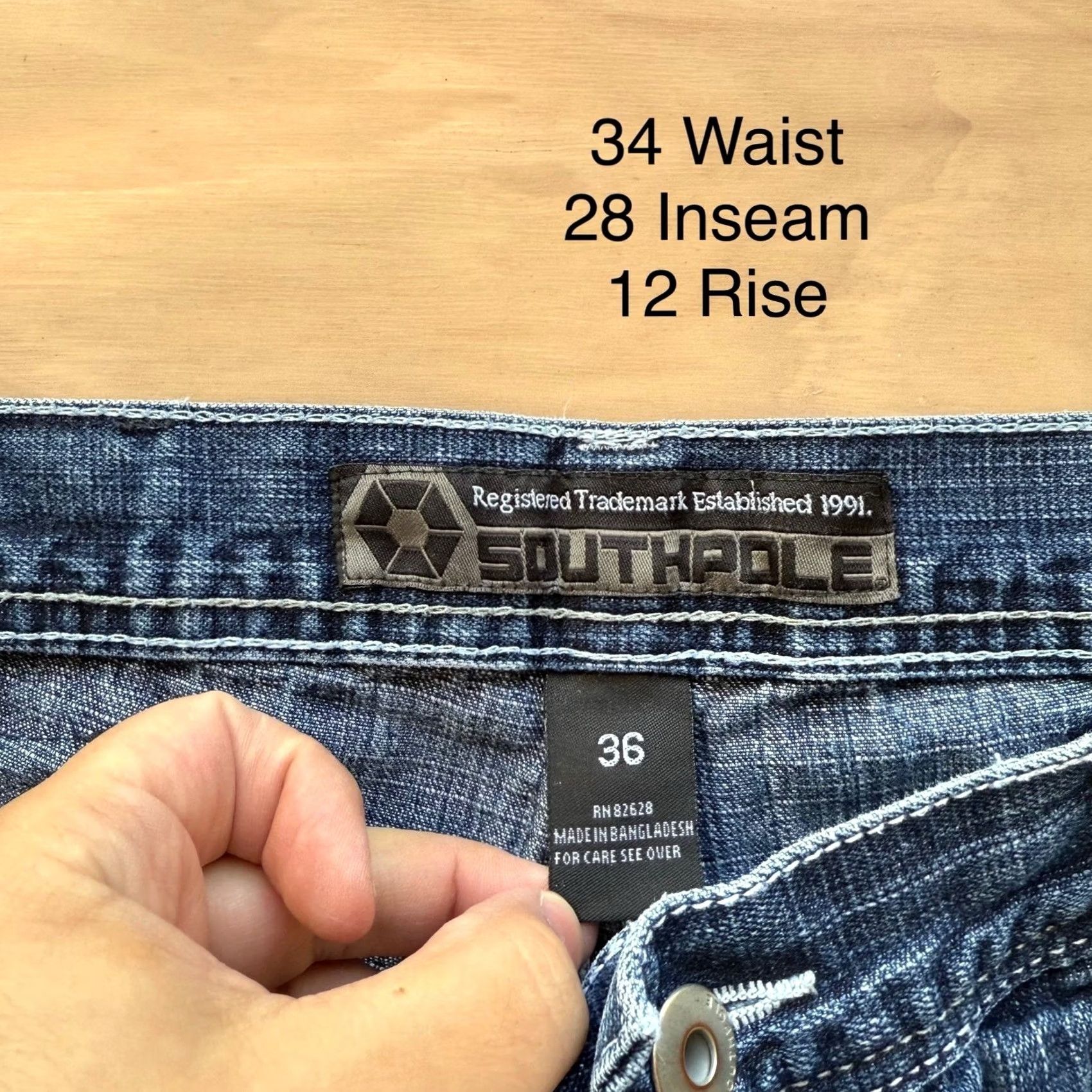 Southpole VINTAGE Southpole Jeans 34 Blue Y2K Baggy Denim Skater Punk Streetwear USA Western Mens 34 Jeans Size US 34 / EU 50 - 5 Thumbnail
