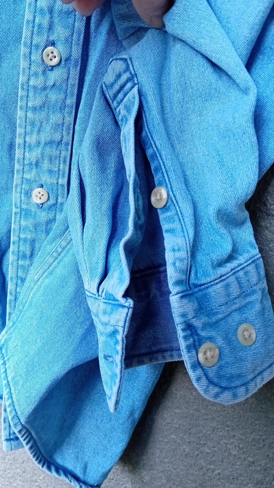 Tommy Hilfiger × Vintage Tommy Hilfiger Vintage Denim Shirt Big Back Spell Out sz L Size US L / EU 52-54 / 3 - 9 Thumbnail