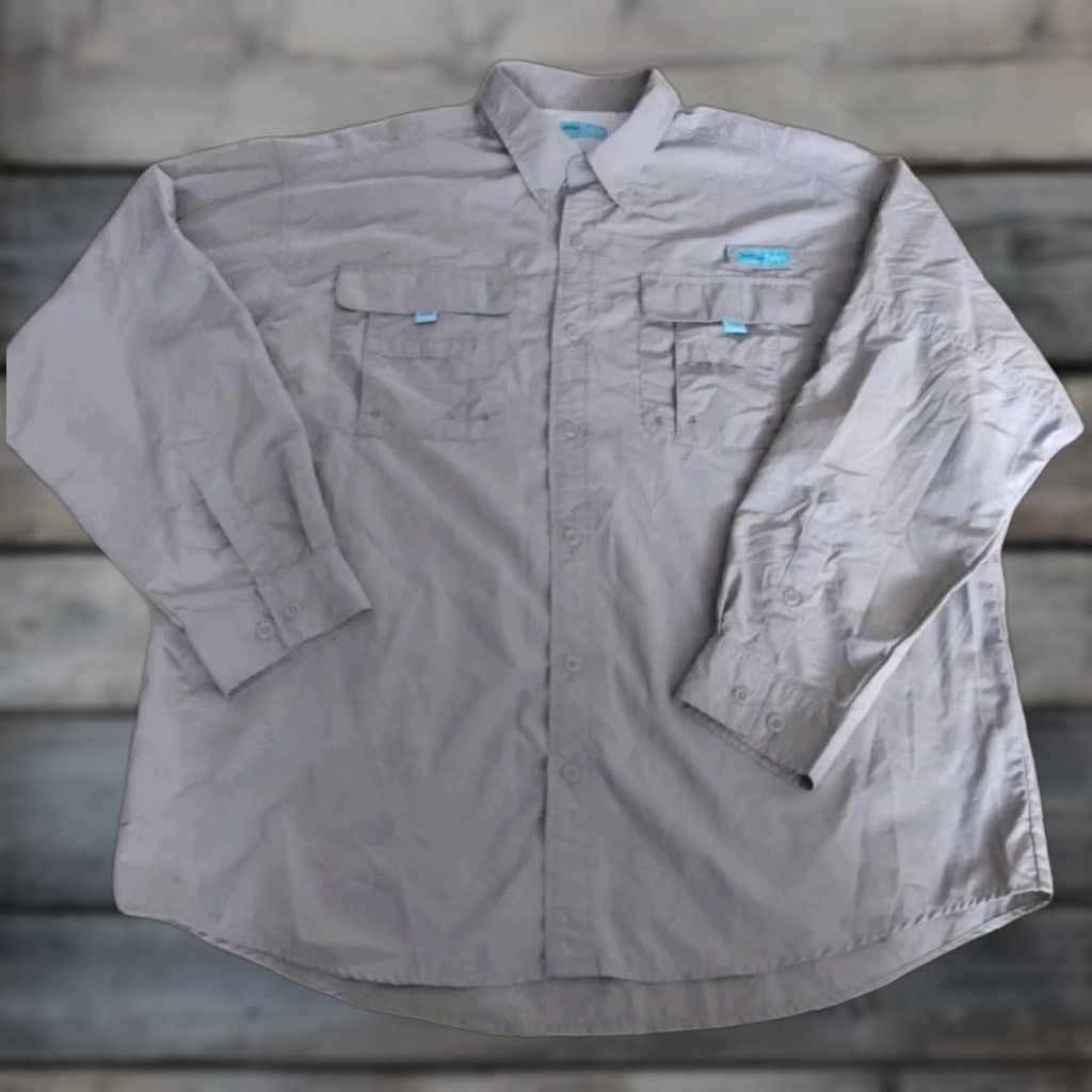 Vintage Tuna Fishing Shirt Mens XL Gray Vented Short Sleeve Outdoor Sports Hiking Camp Size US XL / EU 56 / 4 - 1 Thumbnail