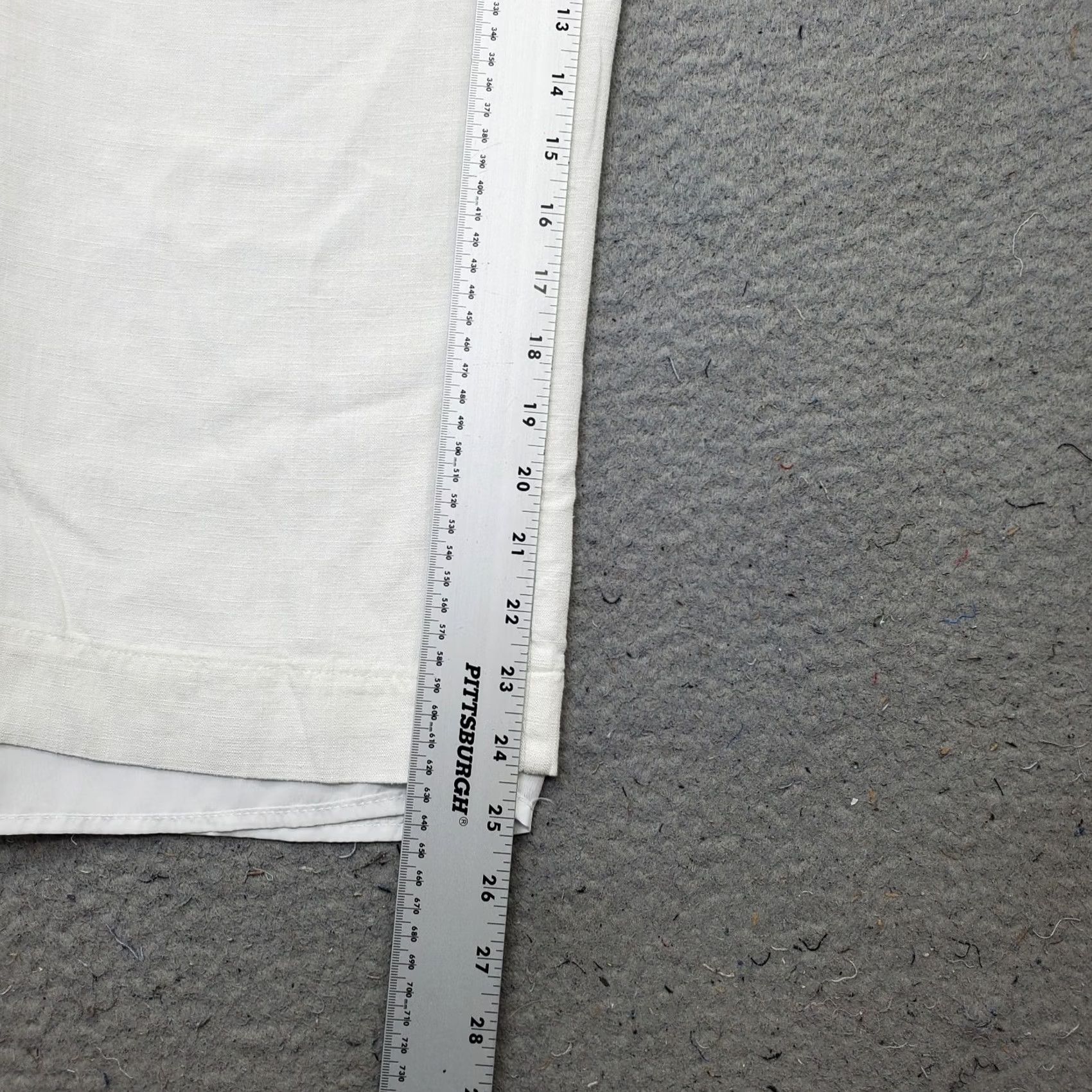Vintage Halogen Trouser Pants Womens Small White Linen Blend Patch Pocket Wide Leg Lined Size 28" / US 6 / IT 42 - 5 Thumbnail