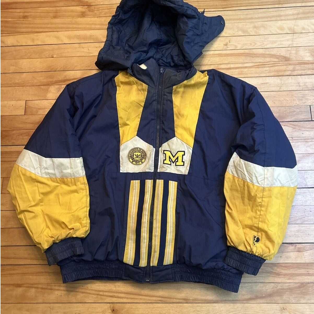 Vintage 90s Pro Player hotsell University of Michigan Wolverines Leather Jacket