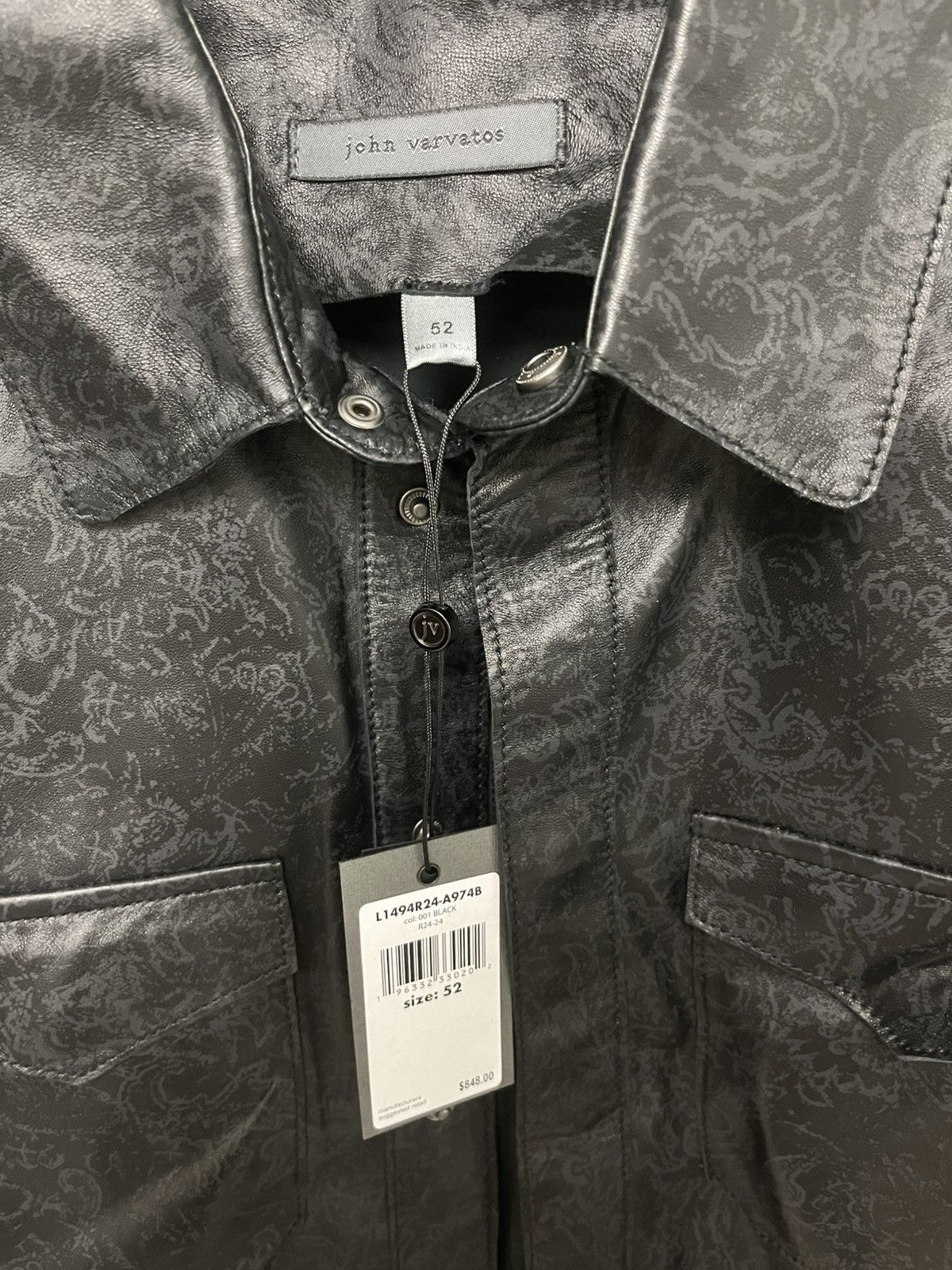 John Varvatos Travis leather shirt jacket EU 52 USA 42 Size US L / EU 52-54 / 3 - 10 Thumbnail