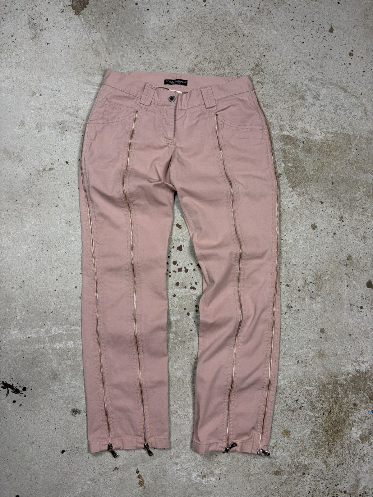 Dolce & Gabbana SS 2003 Dolce & Gabbana Sex Pink Multi Zippers Pants Size 26" / US 2 / IT 38 - 21 Thumbnail