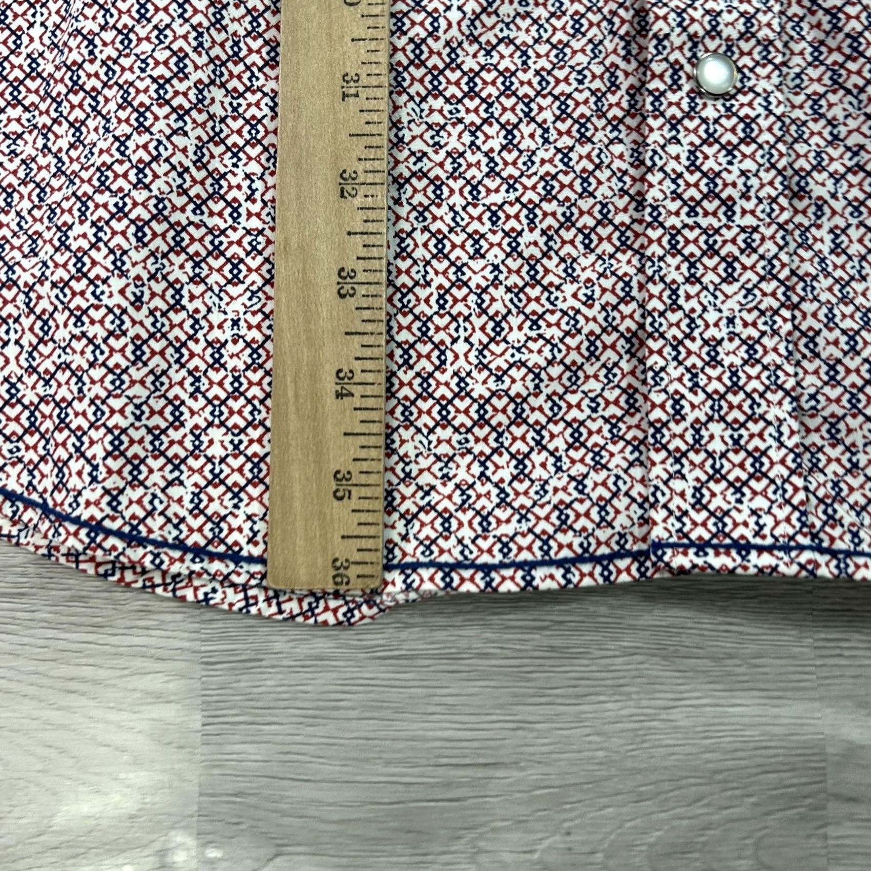 Vintage Panhandle Rough Stock Shirt Mens 2XL White Geometric Short Sleeve Western Snap Size US XXL / EU 58 / 5 - 6 Thumbnail