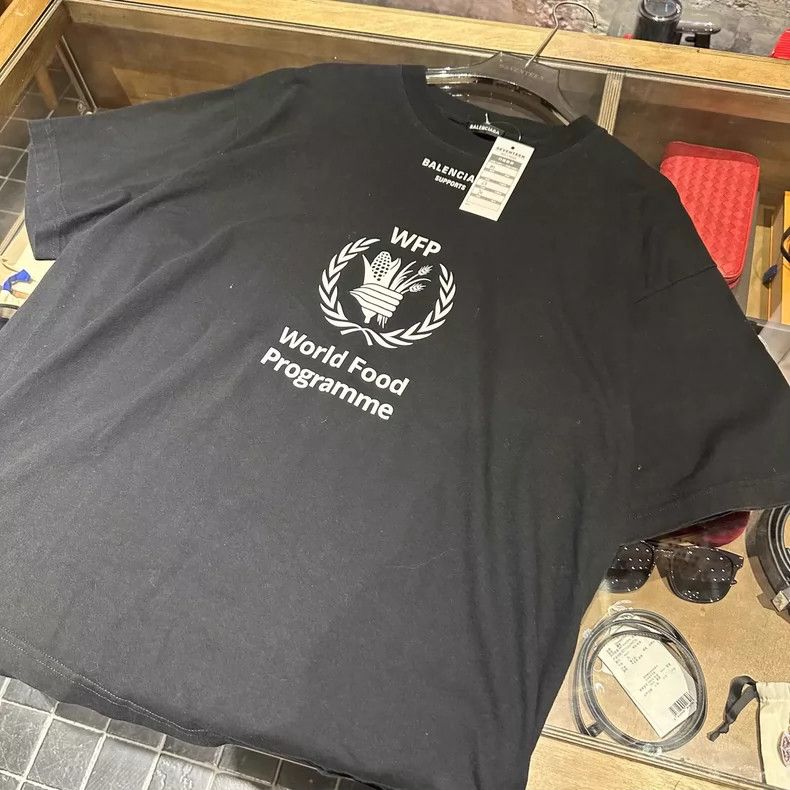 Balenciaga Balenciaga Wheat ear letter black logo short sleeve Size US M / EU 48-50 / 2 - 6 Thumbnail